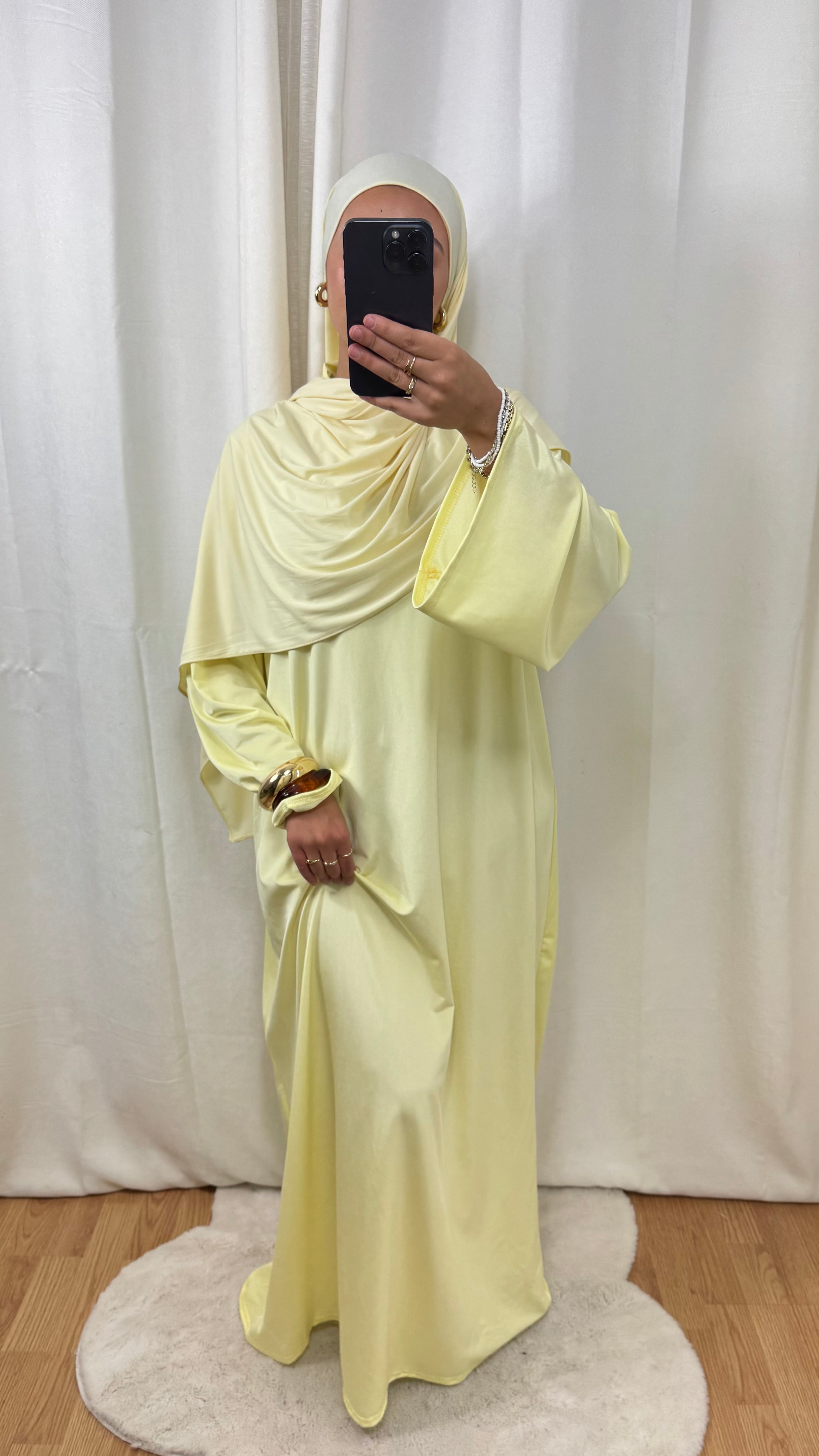 ABAYA JERSEY PREMIUM DE LUXE - JAUNE