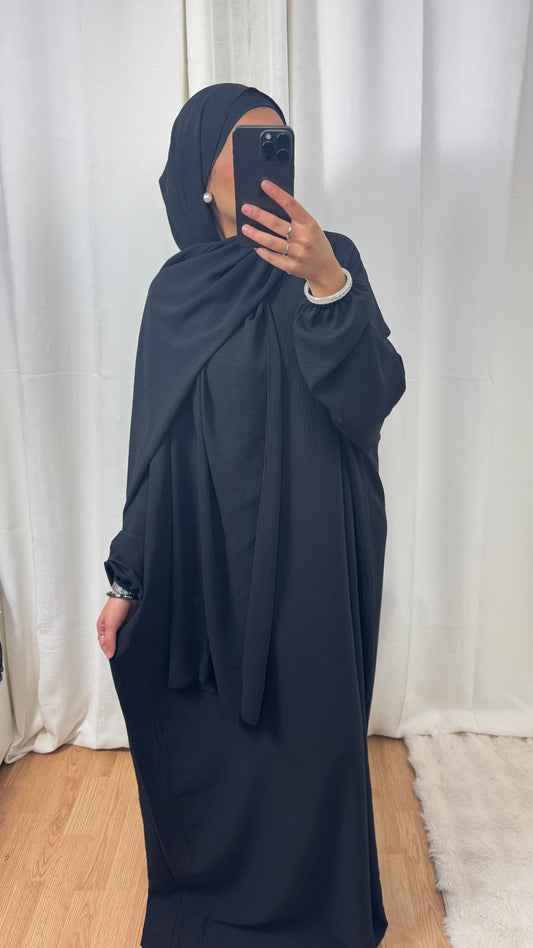 ABAYA VOILE INTÉGRÉ JAZZ - NOIR