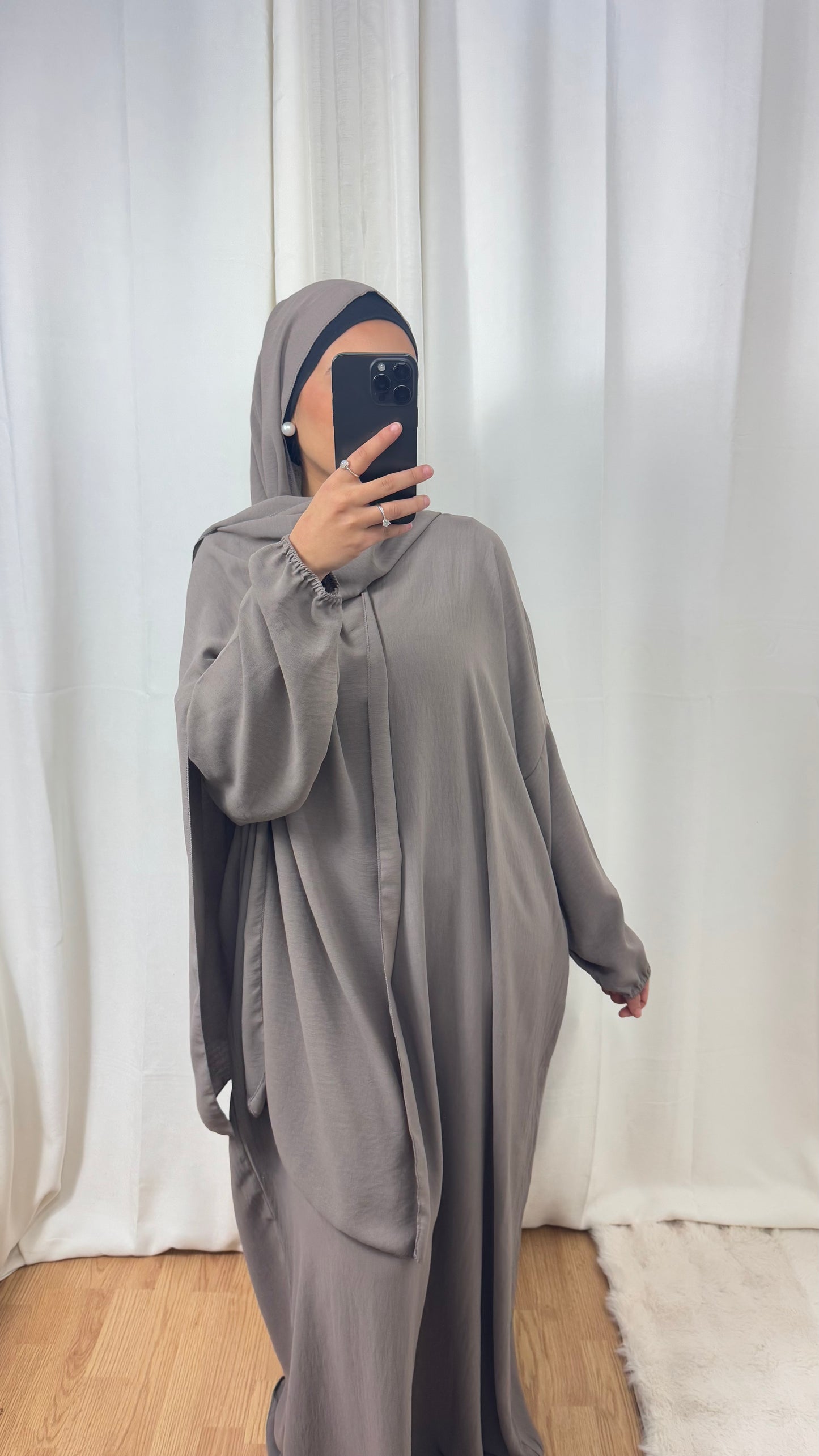 ABAYA VOILE INTÉGRÉ JAZZ - TAUPE