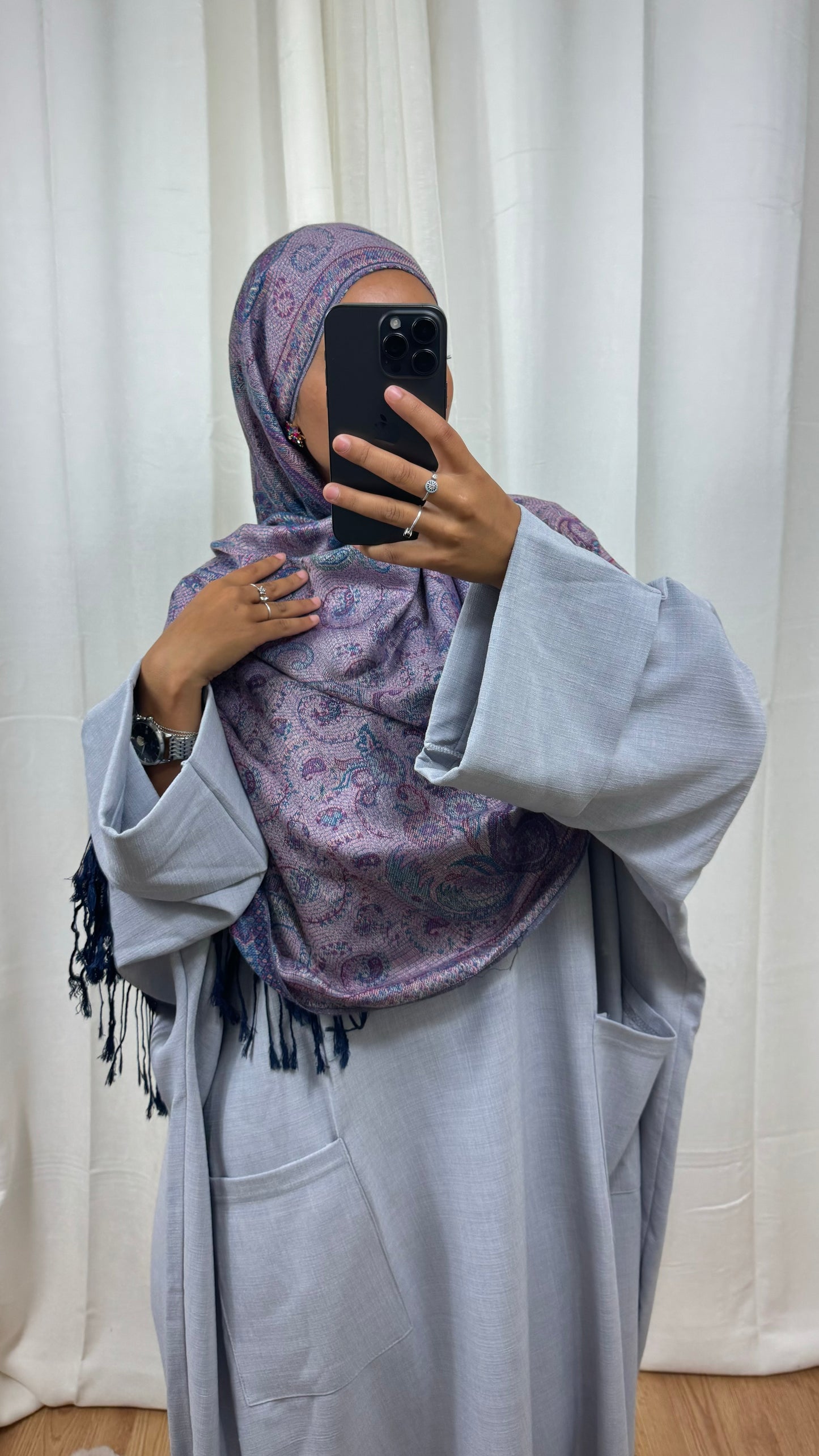 PASHMINA - NOALIE - VIOLET GRIS