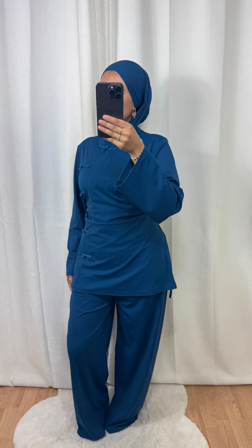 BURKINI SAKURA CINTRÉ - BLEU CANARD OCÉAN