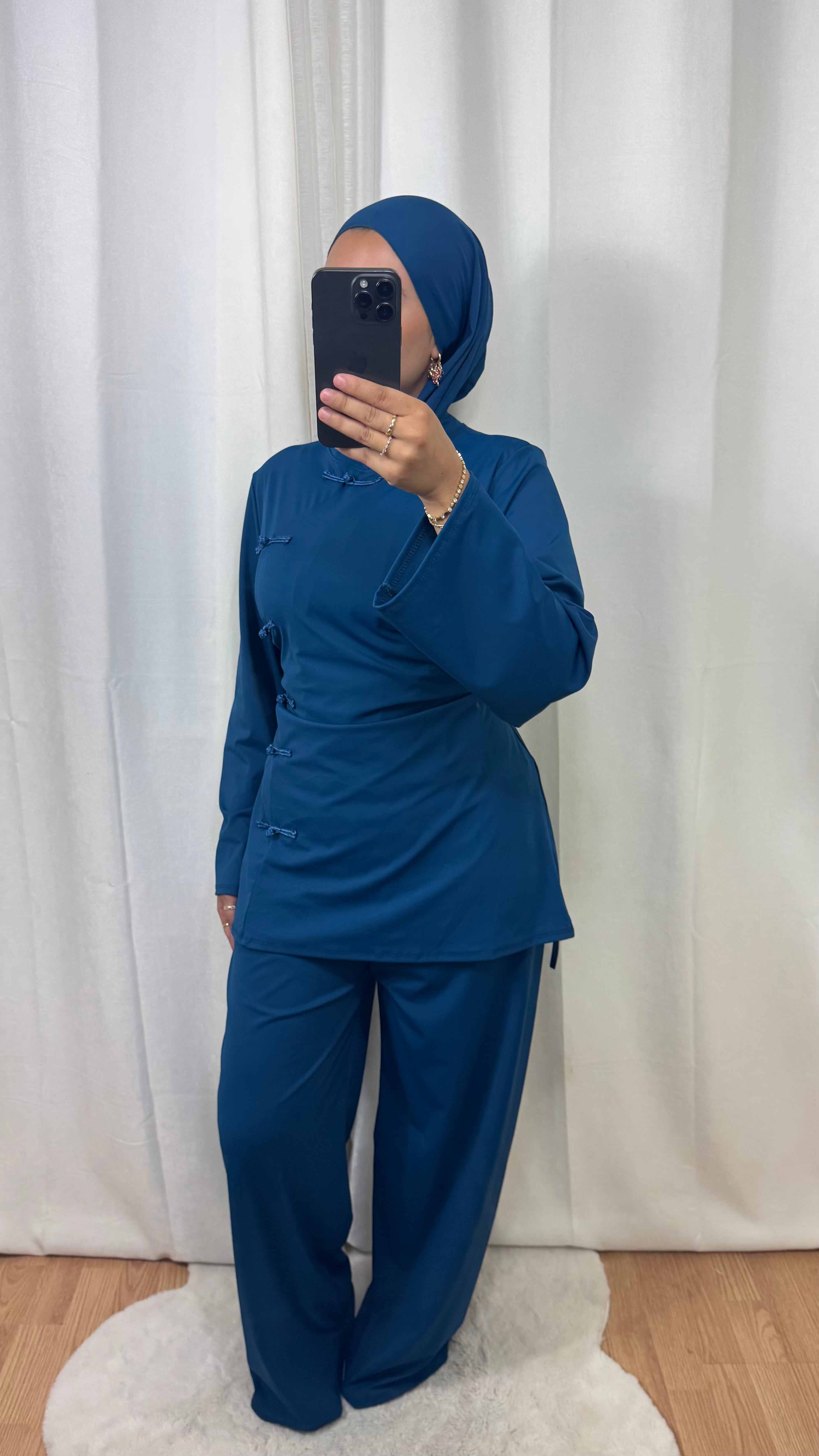 BURKINI SAKURA CINTRÉ - BLEU CANARD OCÉAN