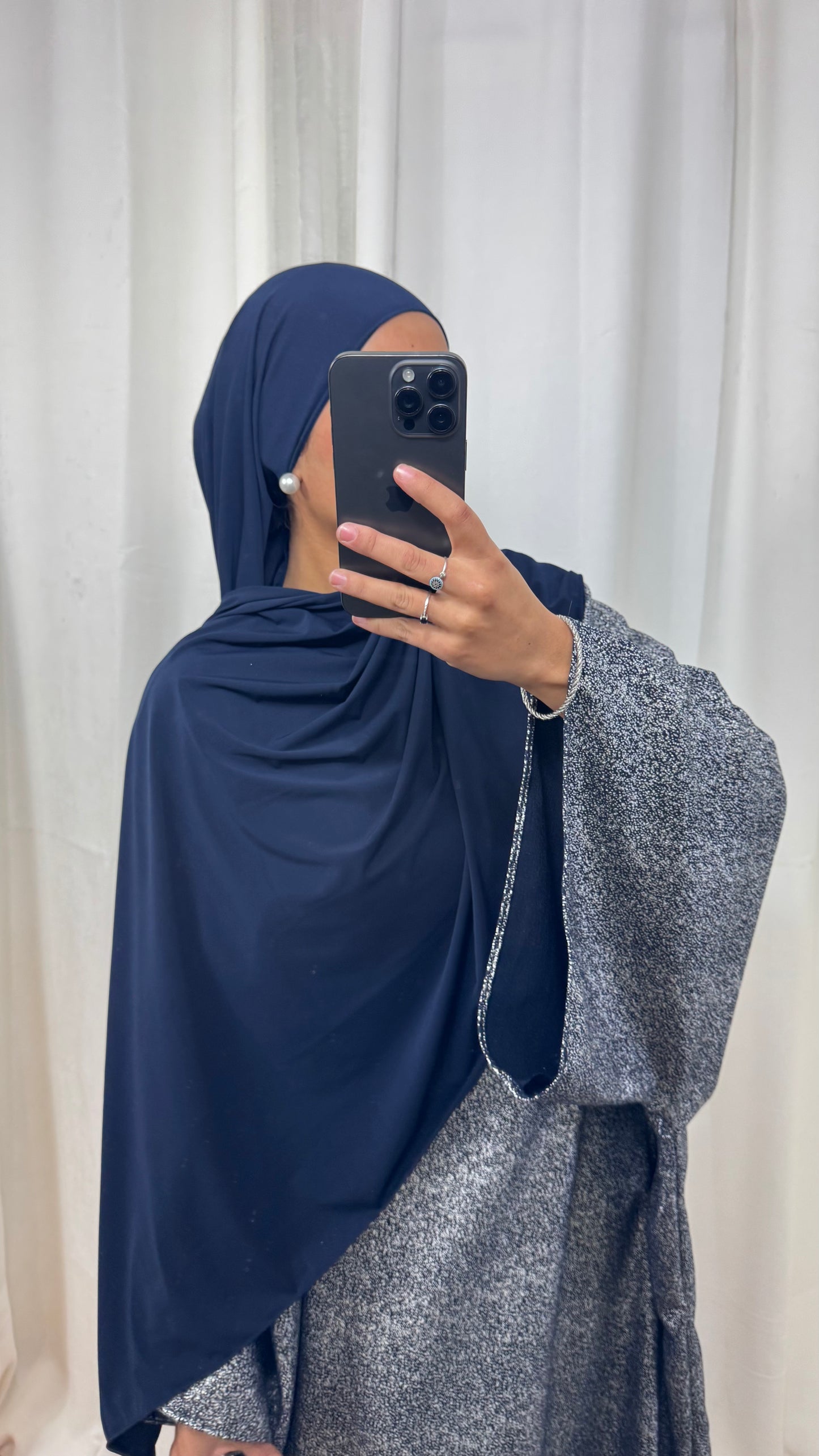 HIJAB JERSEY PREMIUM - BLEU MARINE