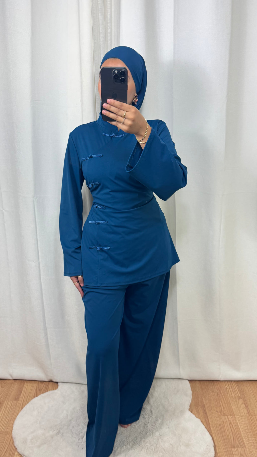 BURKINI SAKURA CINTRÉ - BLEU CANARD OCÉAN
