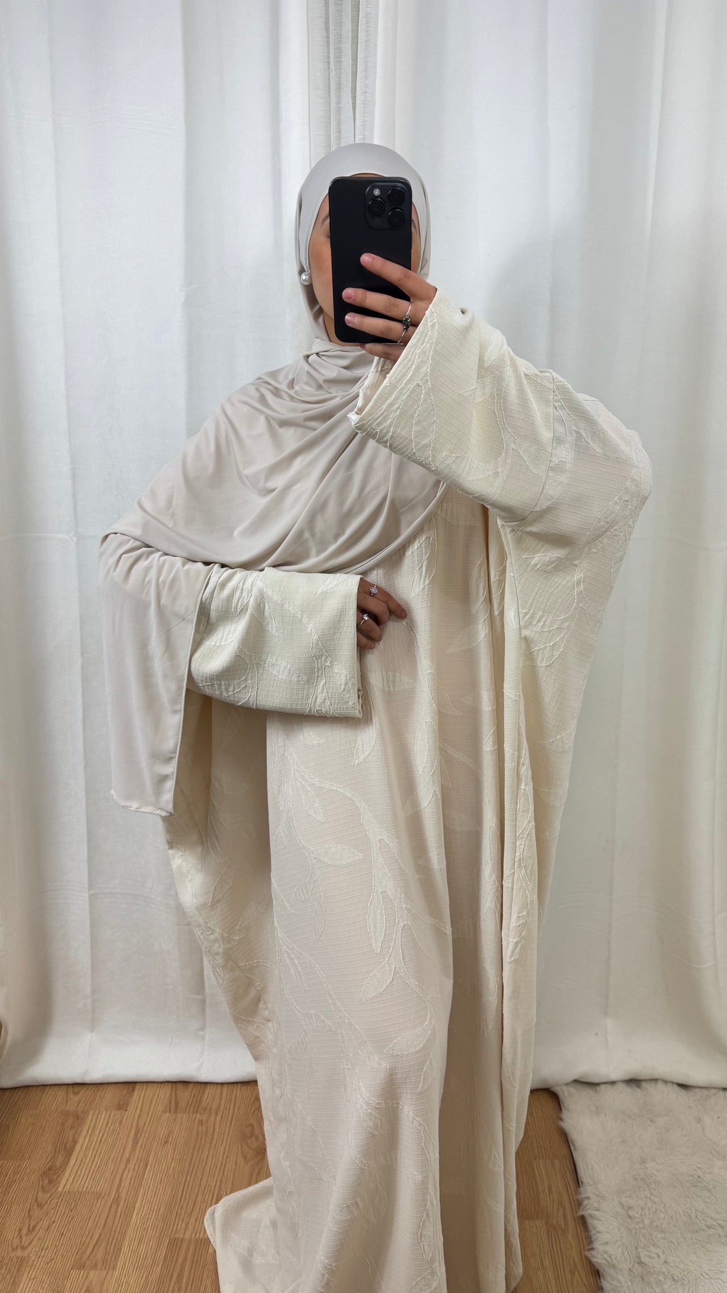 ABAYA FLORA - BEIGE