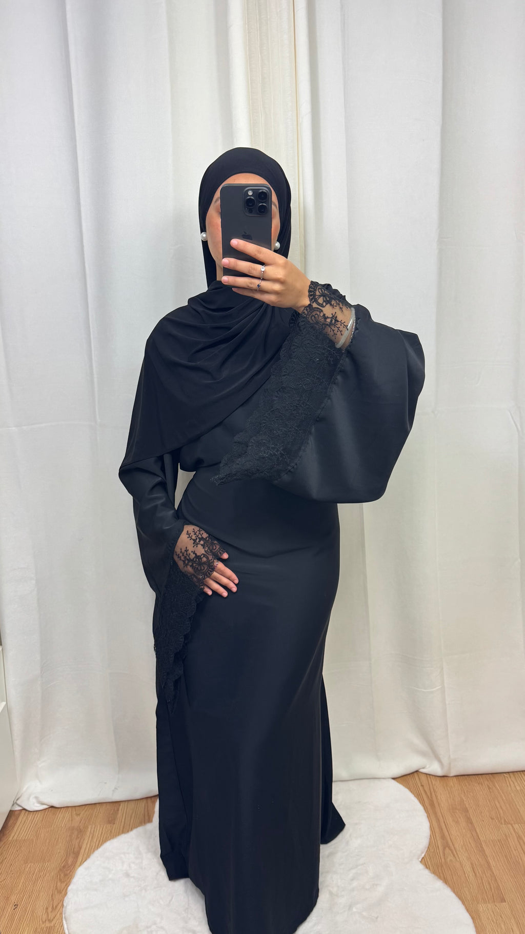 ABAYA DENTELLE - NOIR