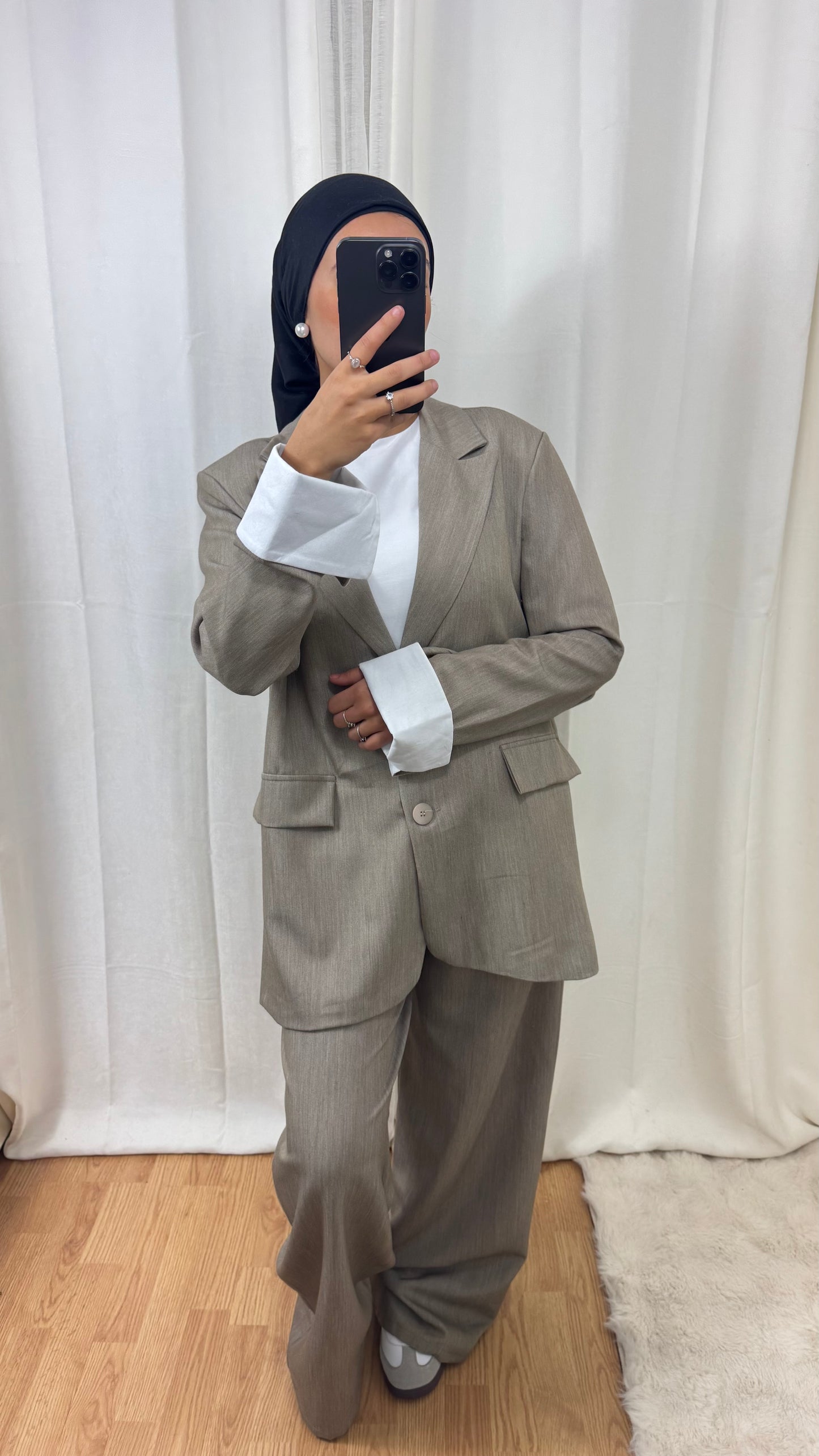 ENSEMBLE BLAZER PANTALON - TAUPE