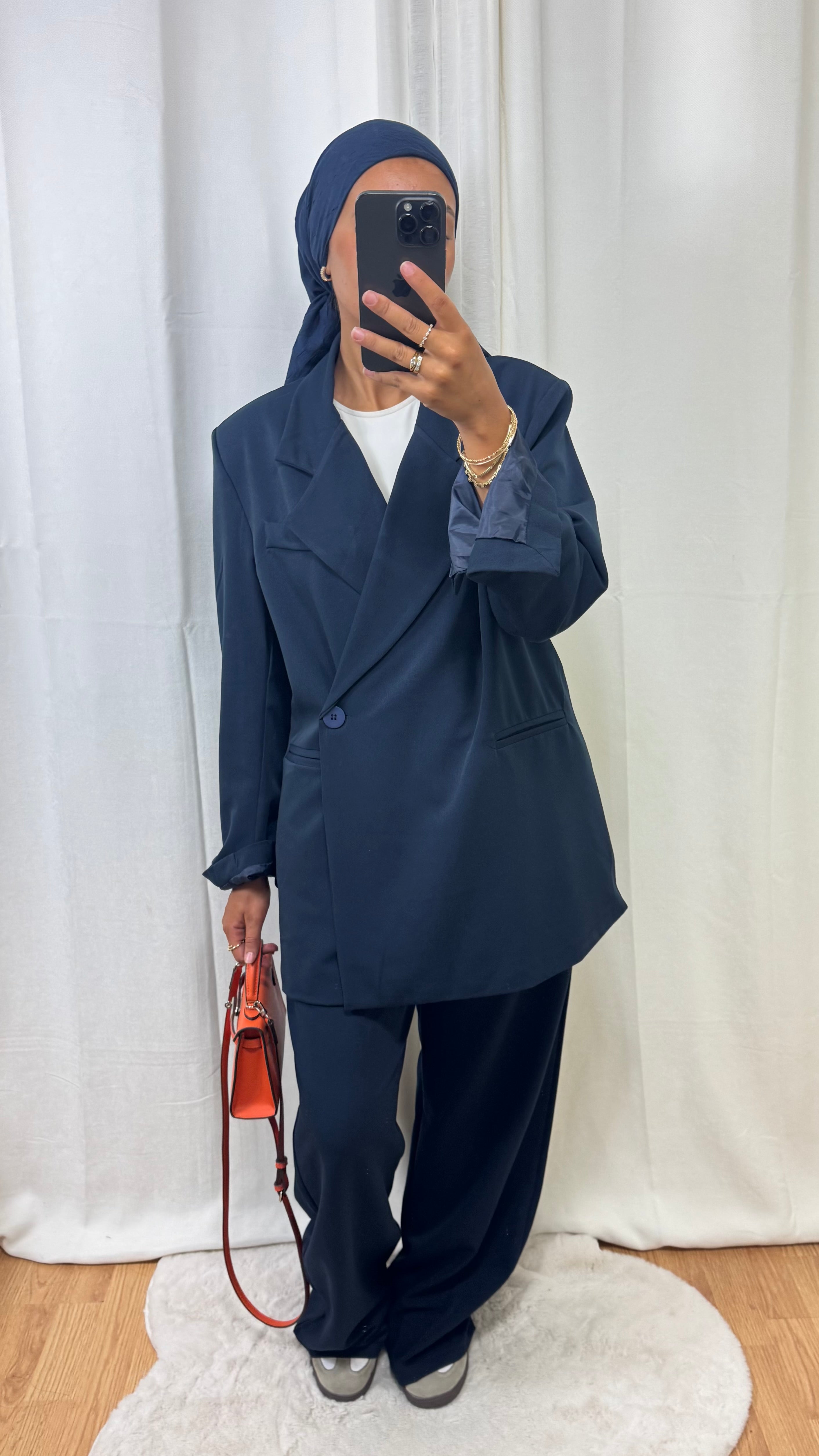 ENSEMBLE BLAZER - BLEU MARINE