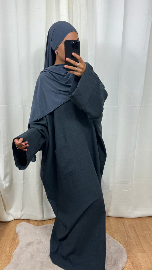 ABAYA AMBRE - GRIS ANTRACITE