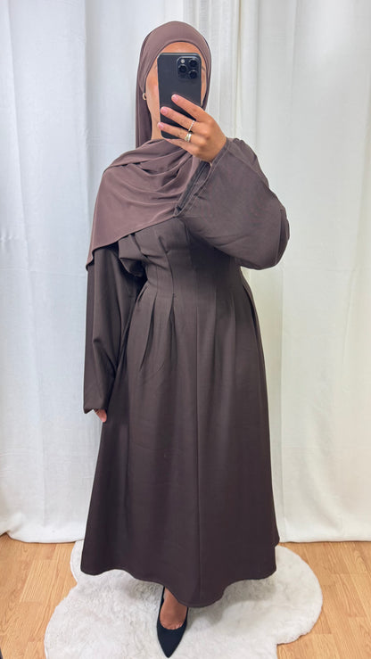 ROBE CINTRÉE - MARRON