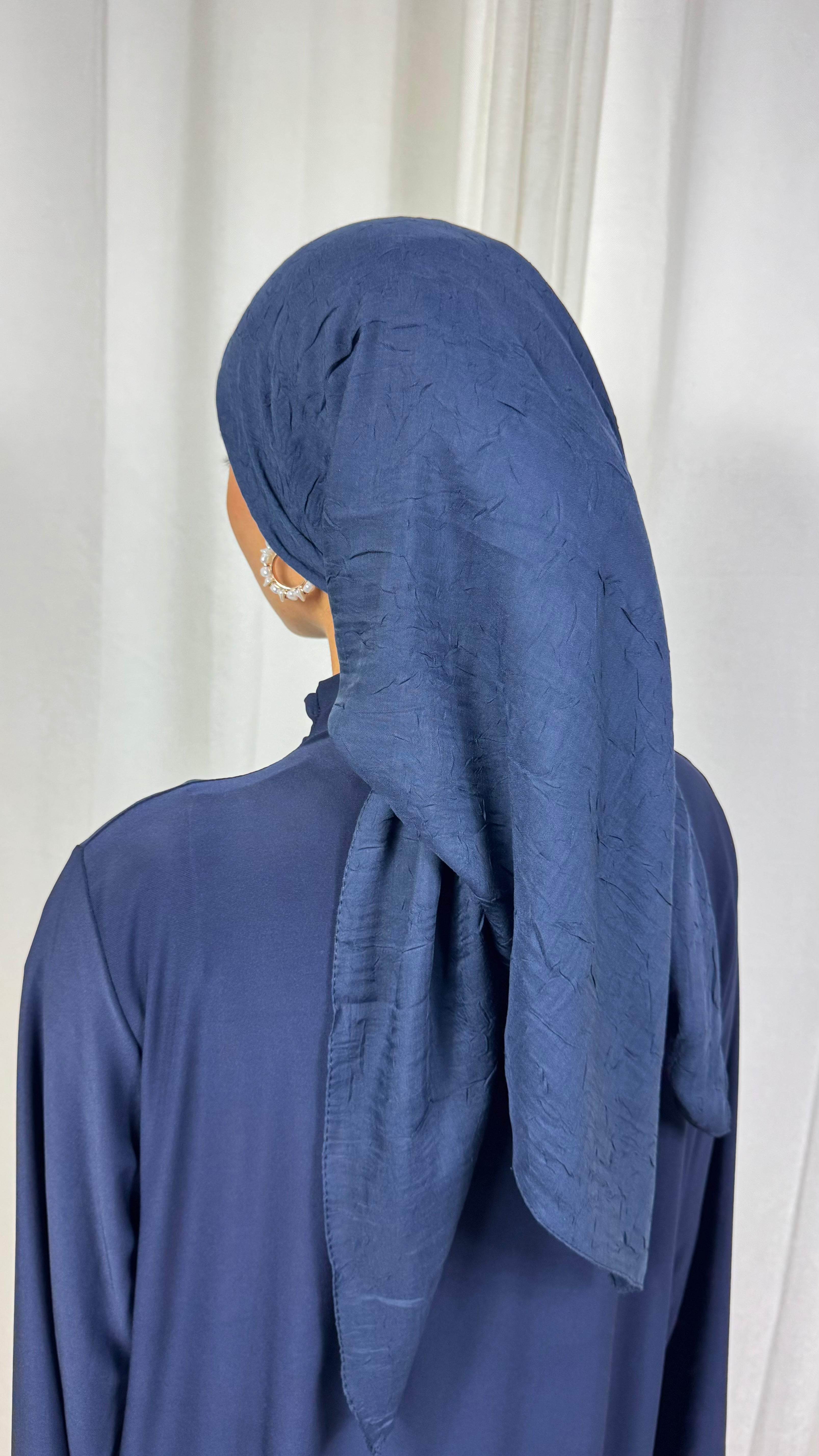 CARRÉ COTON BAMBOO - BLEU MARINE
