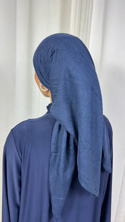 CARRÉ COTON BAMBOO - BLEU MARINE