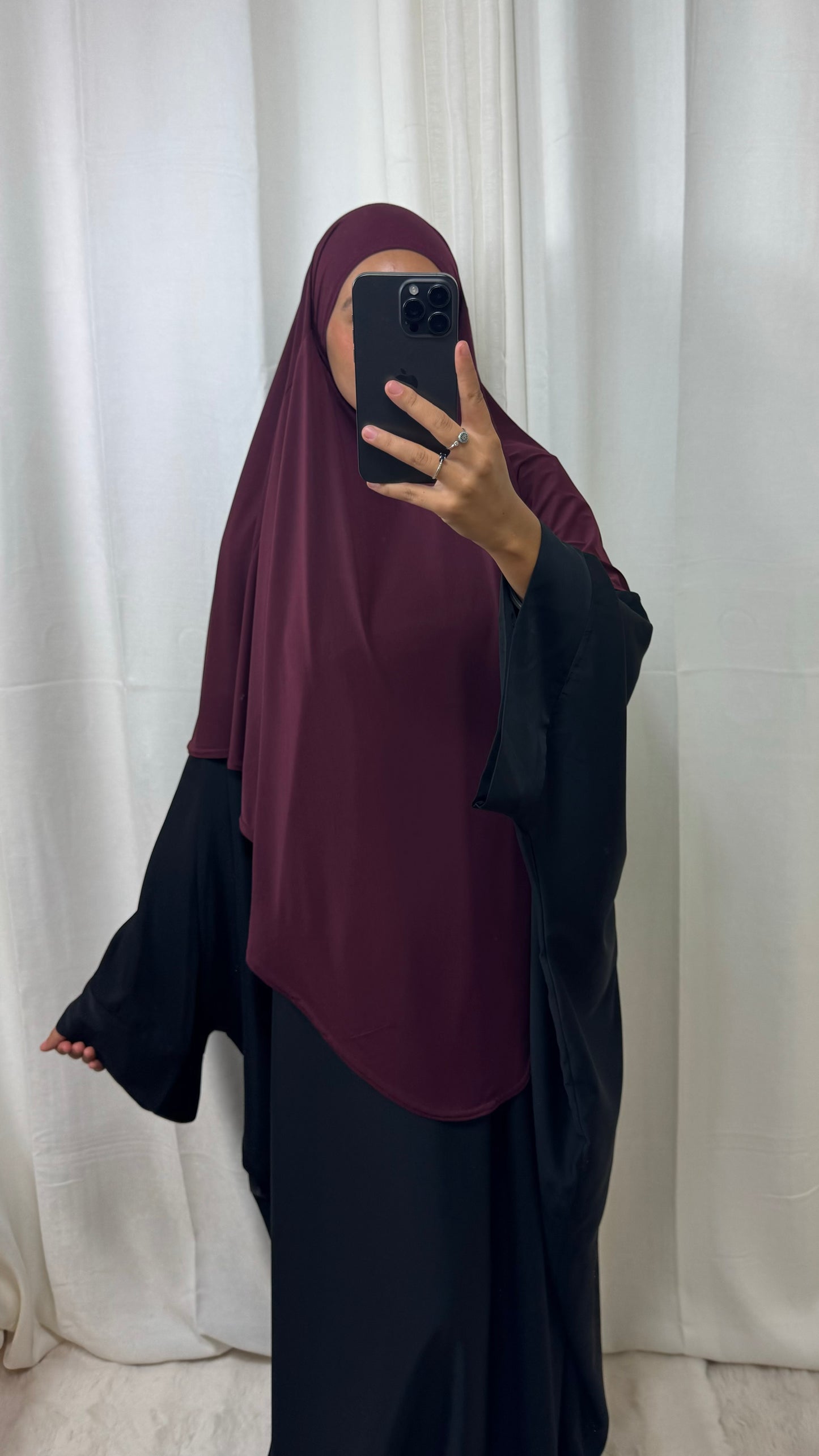 KHIMAR JERSEY LONG - BORDEAUX