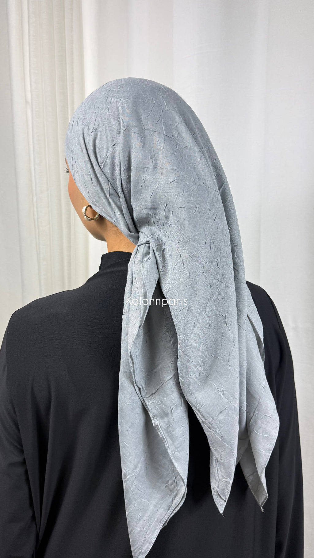 CARRÉ COTON BAMBOO - GRIS CLAIR