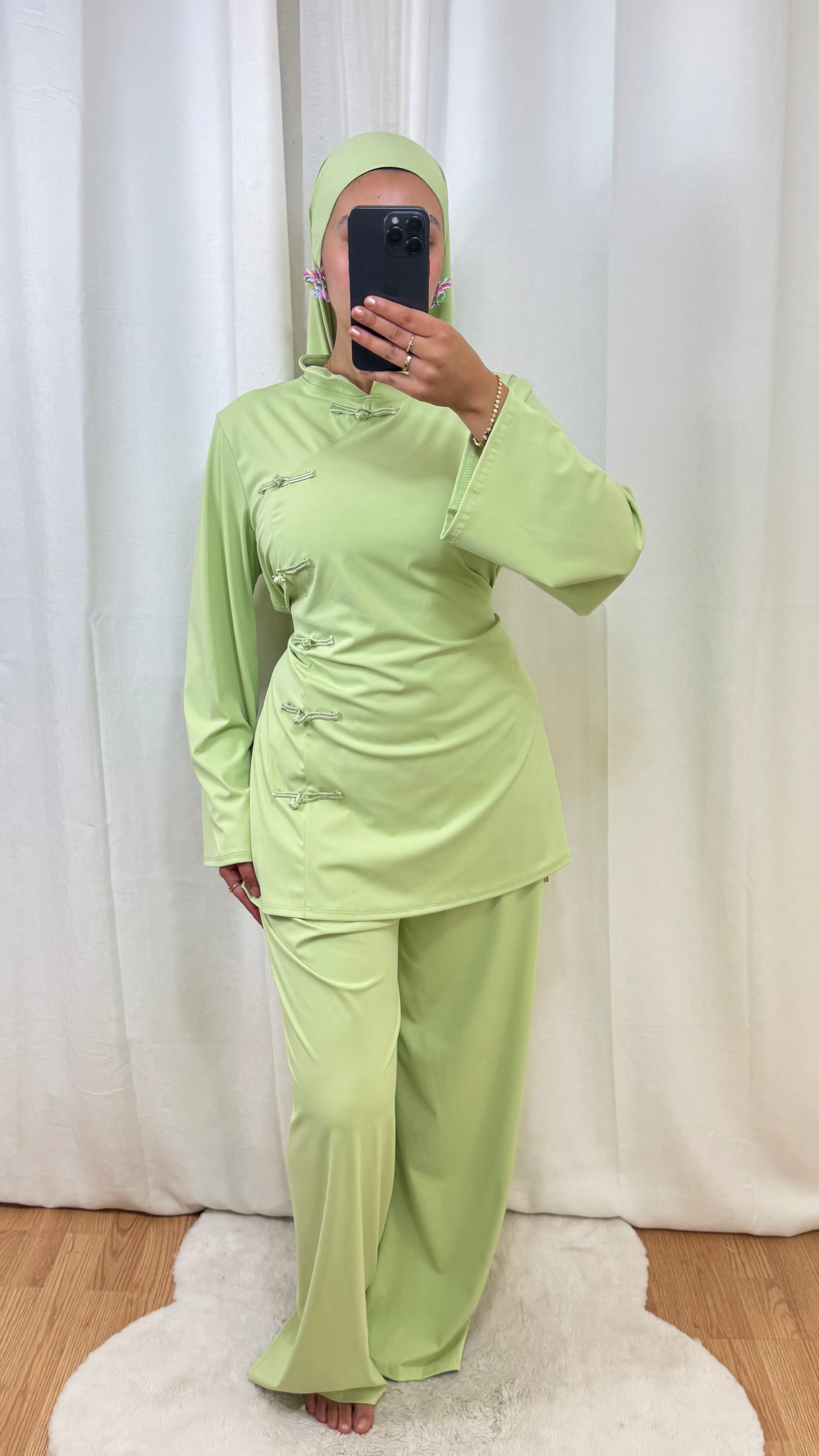 BURKINI SAKURA CINTRÉ - VERT D’EAU