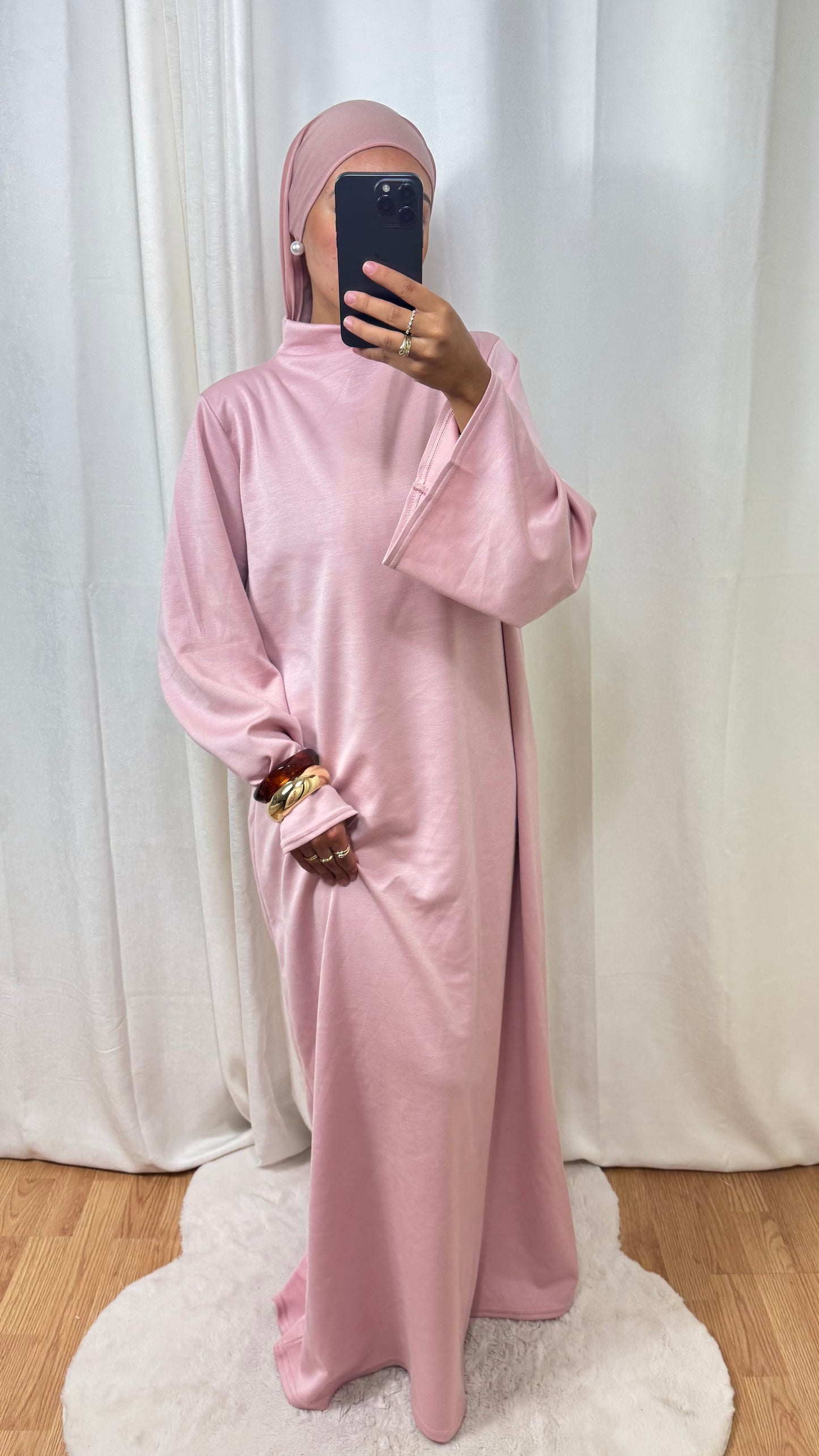 ABAYA HIVER - ROSE