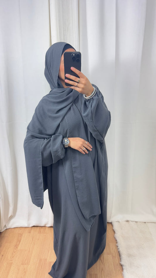 ABAYA VOILE INTÉGRÉ JAZZ - GRIS