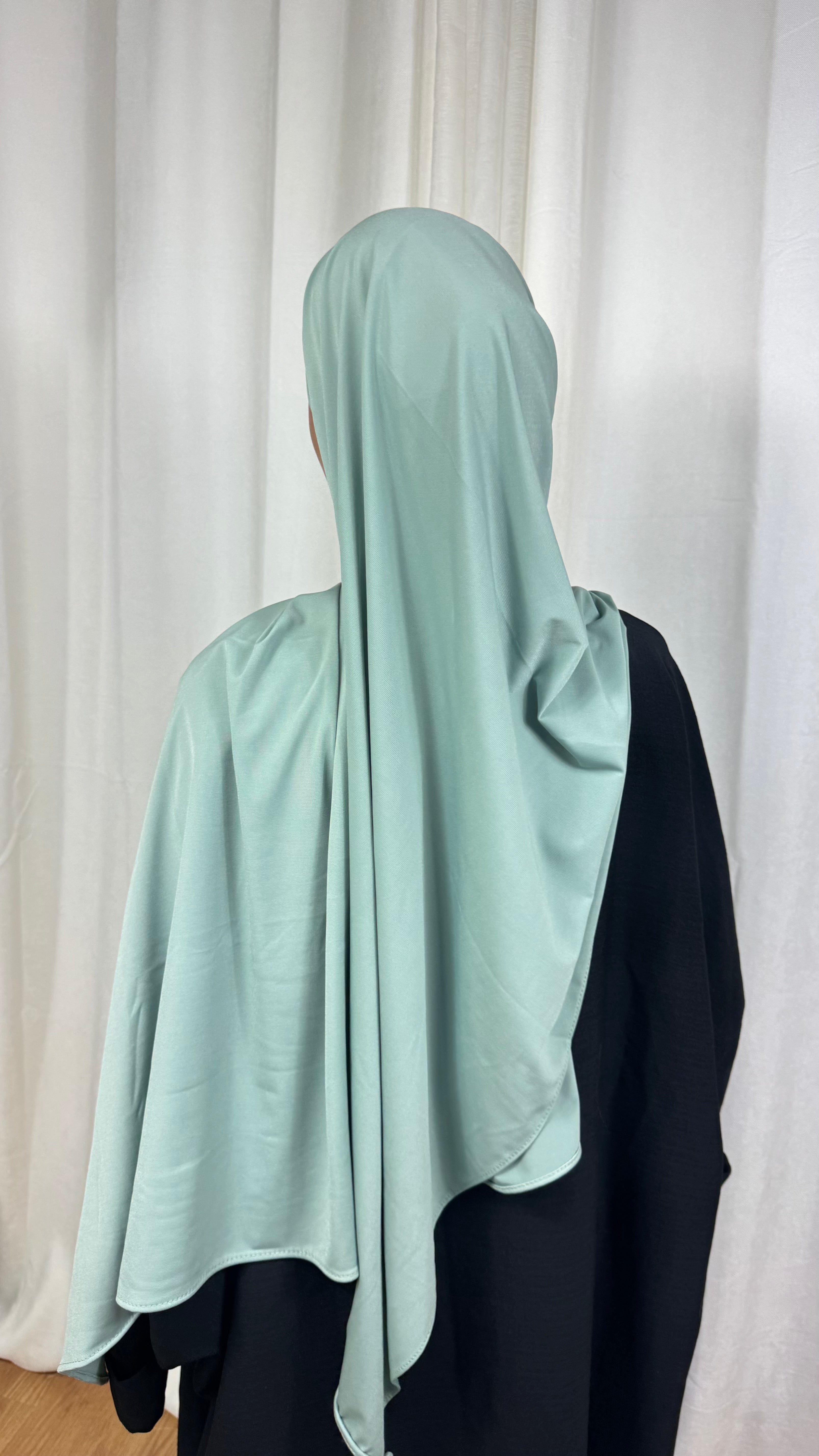 HIJAB JERSEY PREMIUM  - VERT D’EAU