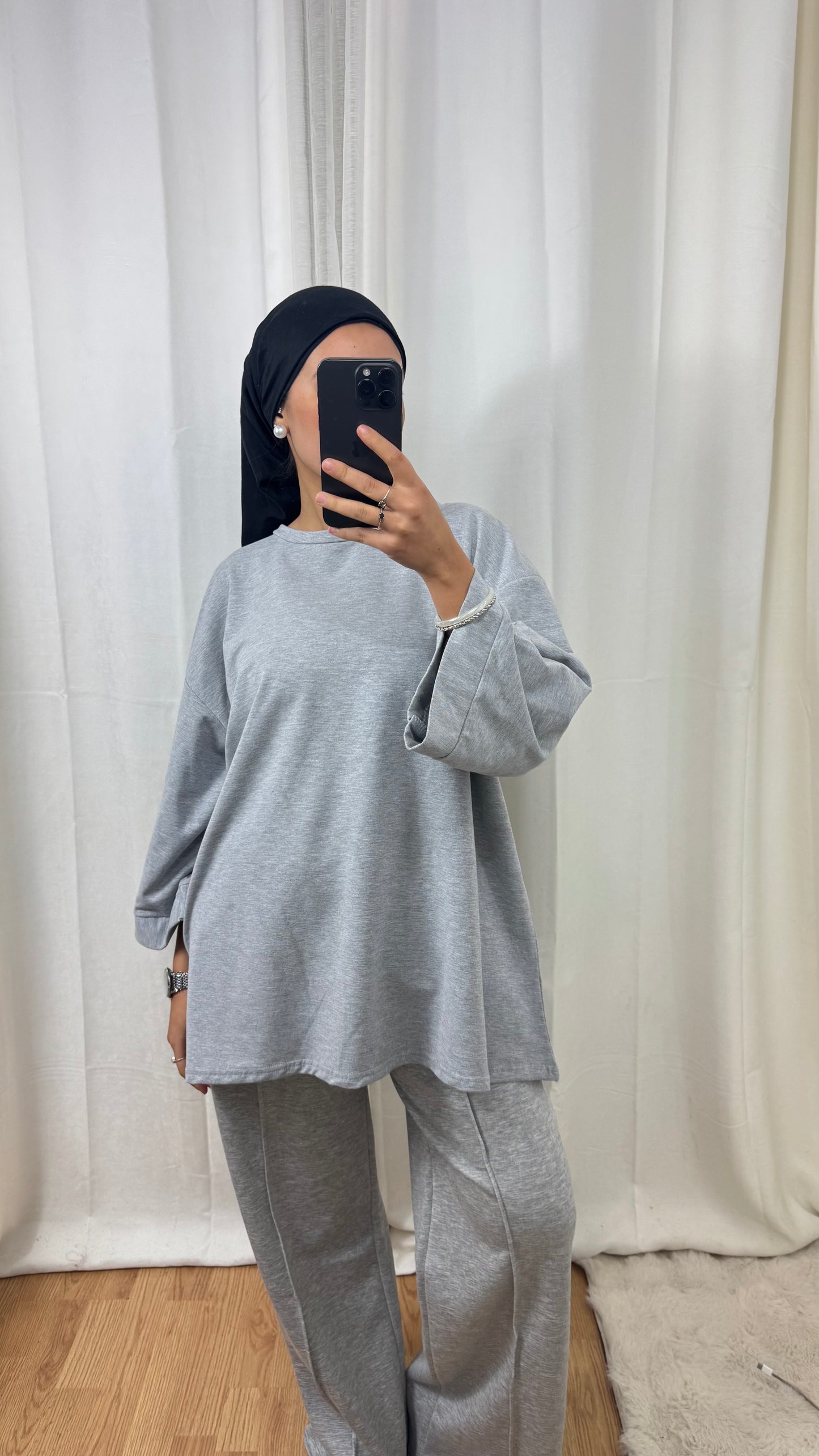 T-SHIRT MANCHE LONGUE - GRIS