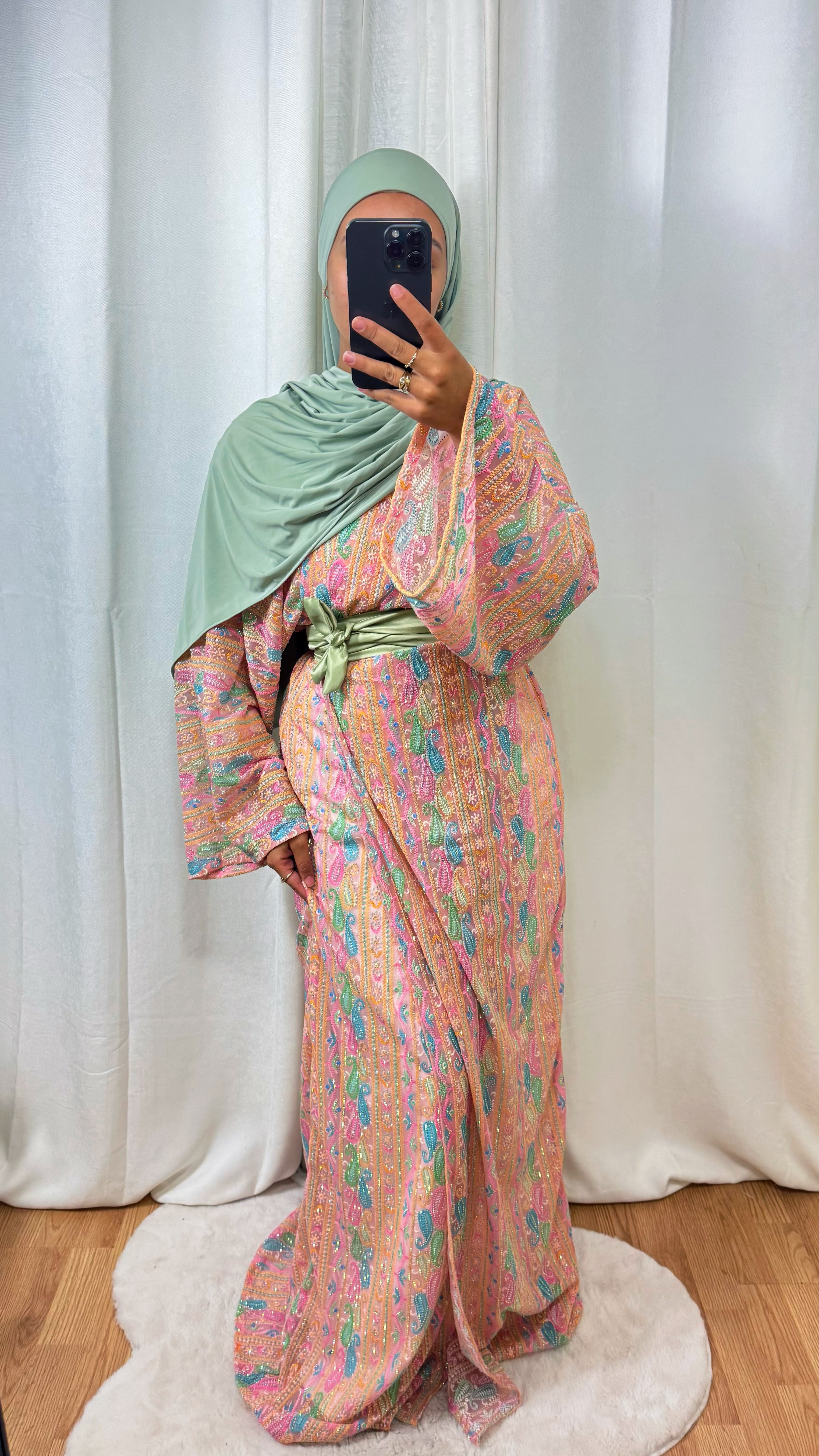 CRÉATION KIMONO PERLÉ - ROSE