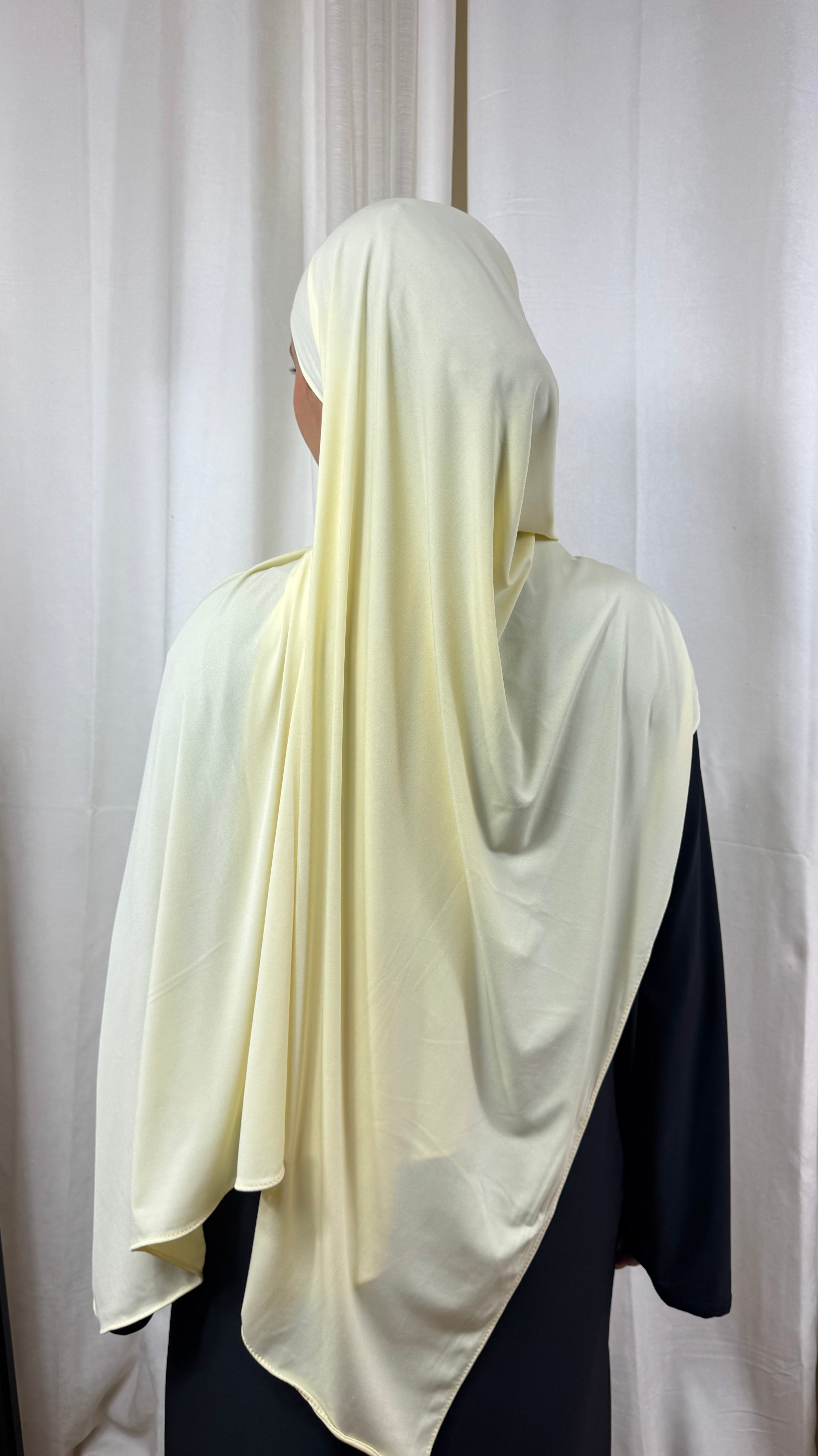 HIJAB JERSEY PREMIUM - JAUNE PÂLE