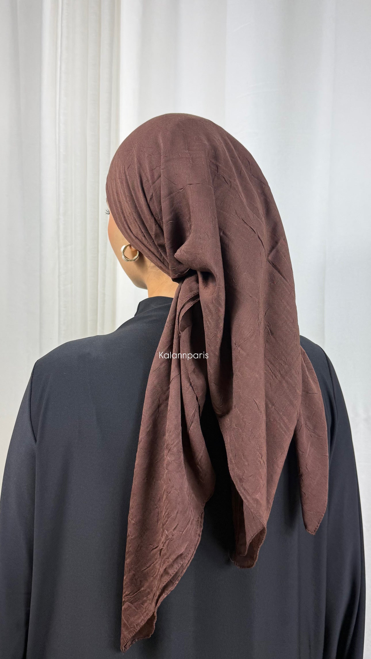 CARRÉ COTON BAMBOO - MARRON CHOCOLAT