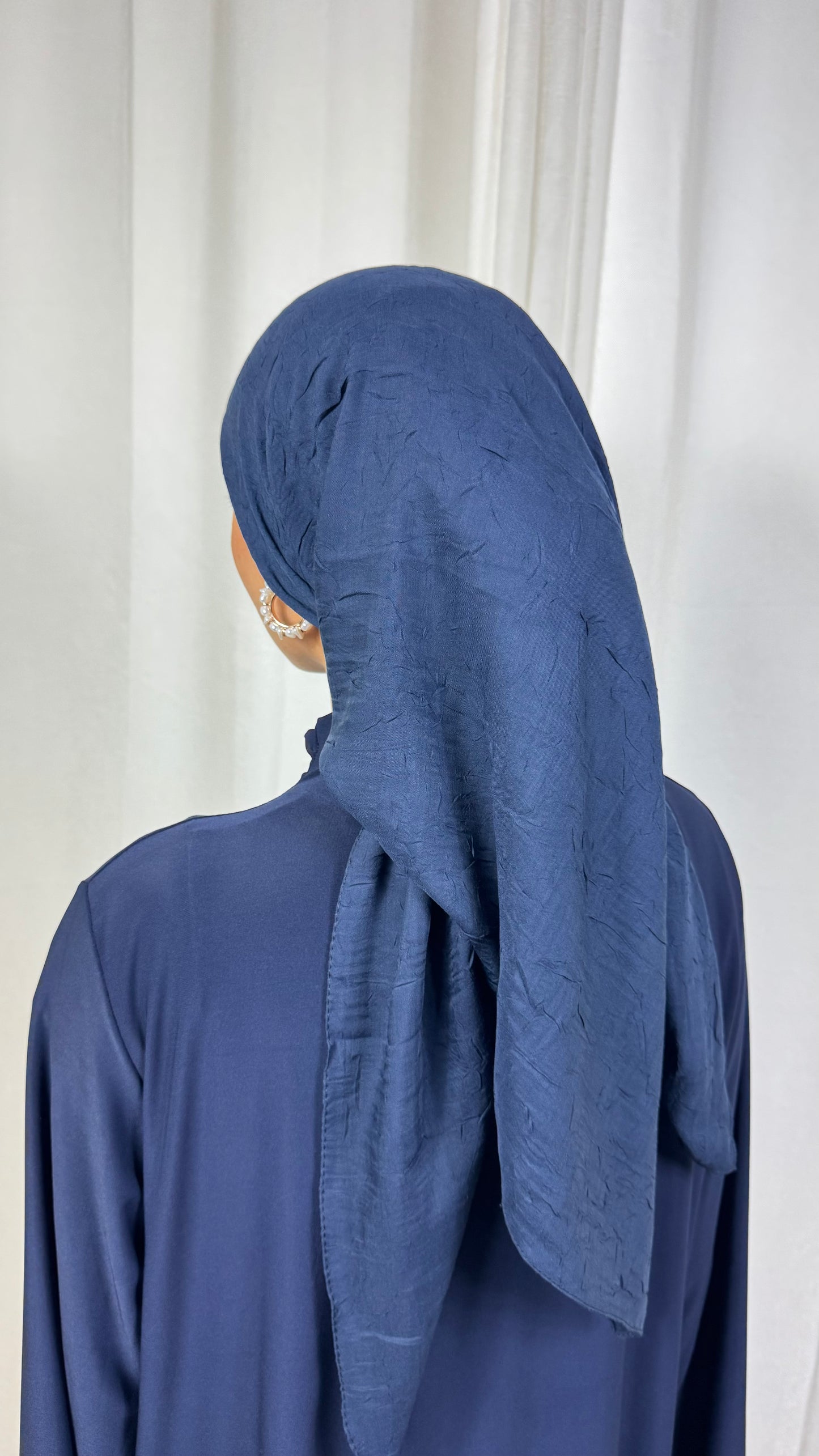 CARRÉ COTON BAMBOO - BLEU MARINE