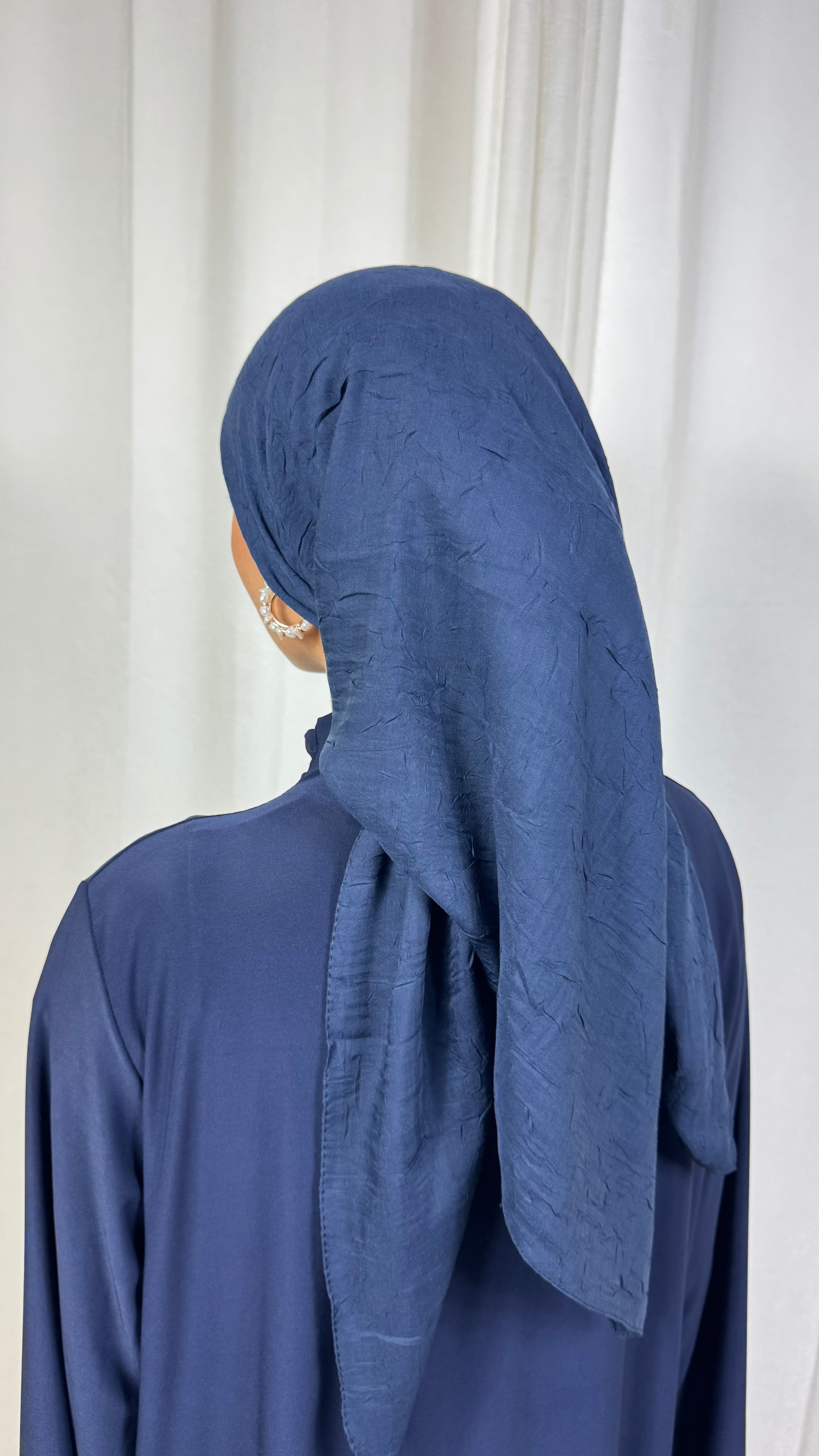 CARRÉ COTON BAMBOO - BLEU MARINE