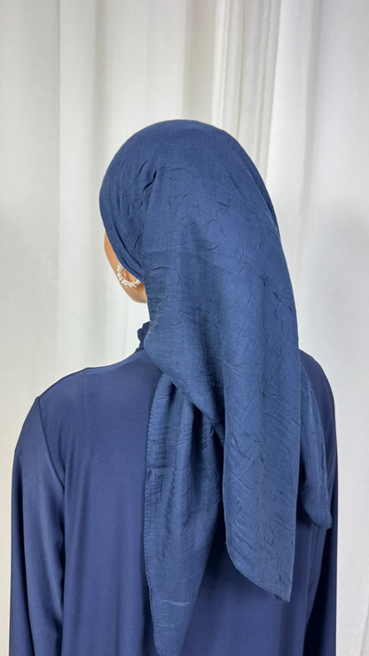 CARRÉ COTON BAMBOO - BLEU MARINE