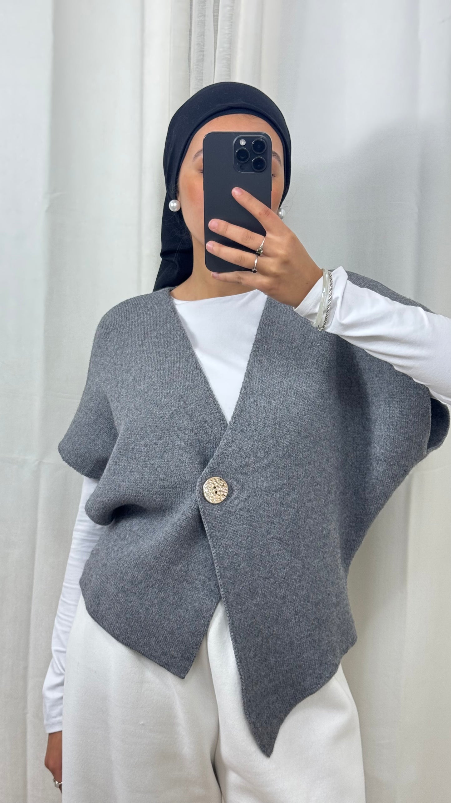 CARDIGAN - GRIS FONCÉ