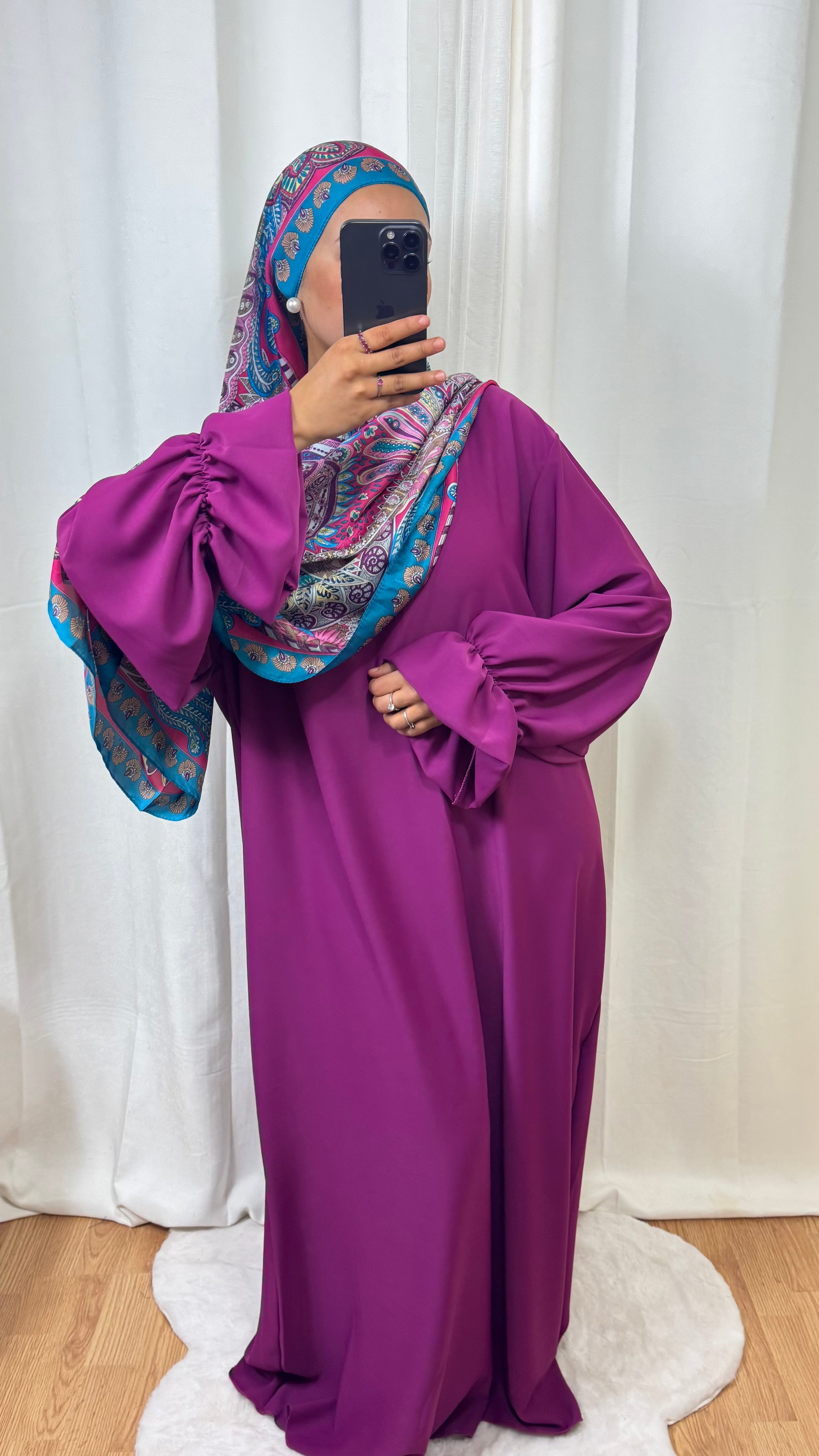 ABAYA ALBA - ROSE FUSHIA