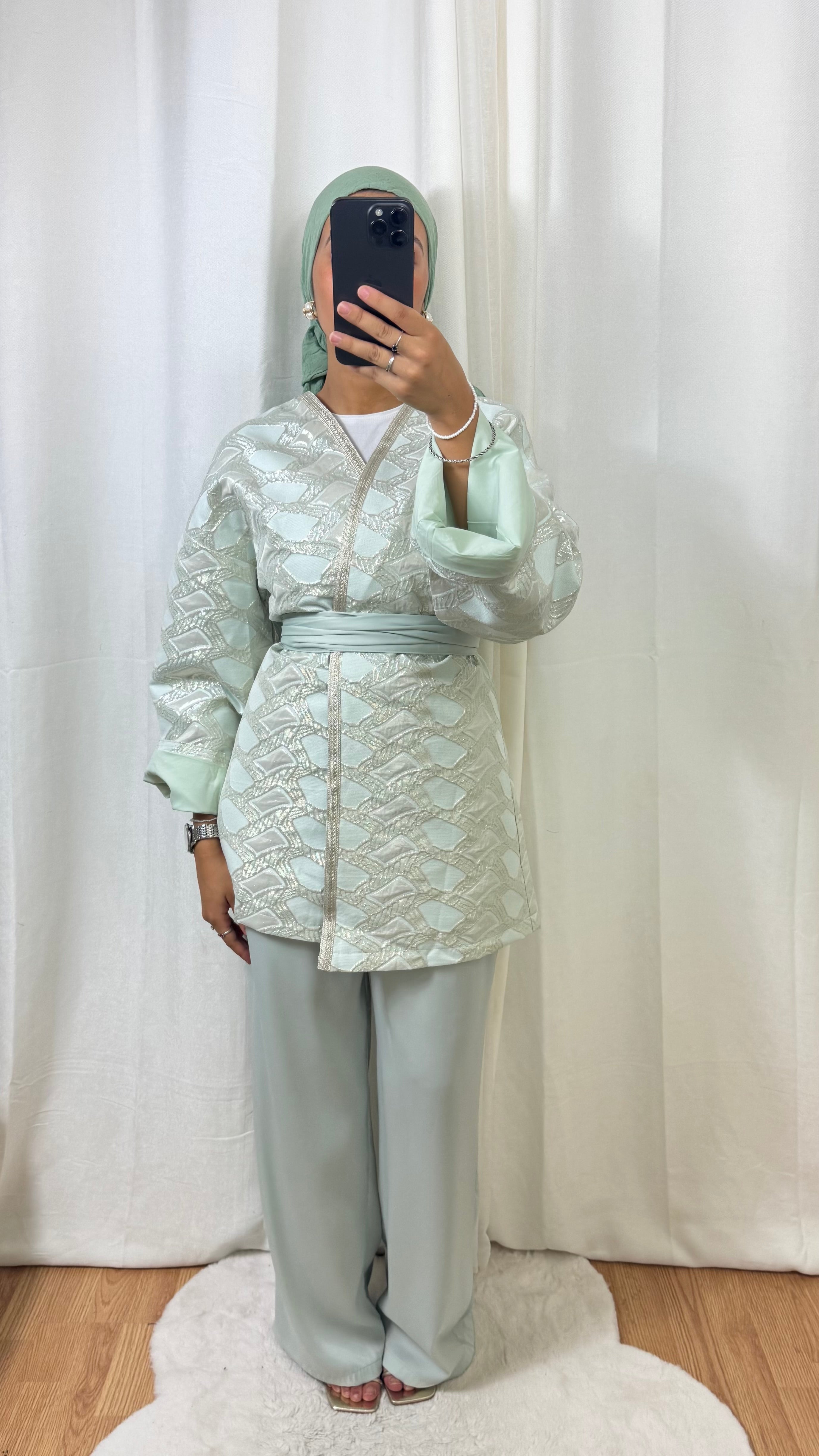 ENSEMBLE MALAK 4 PIÈCES - VERT D’EAU