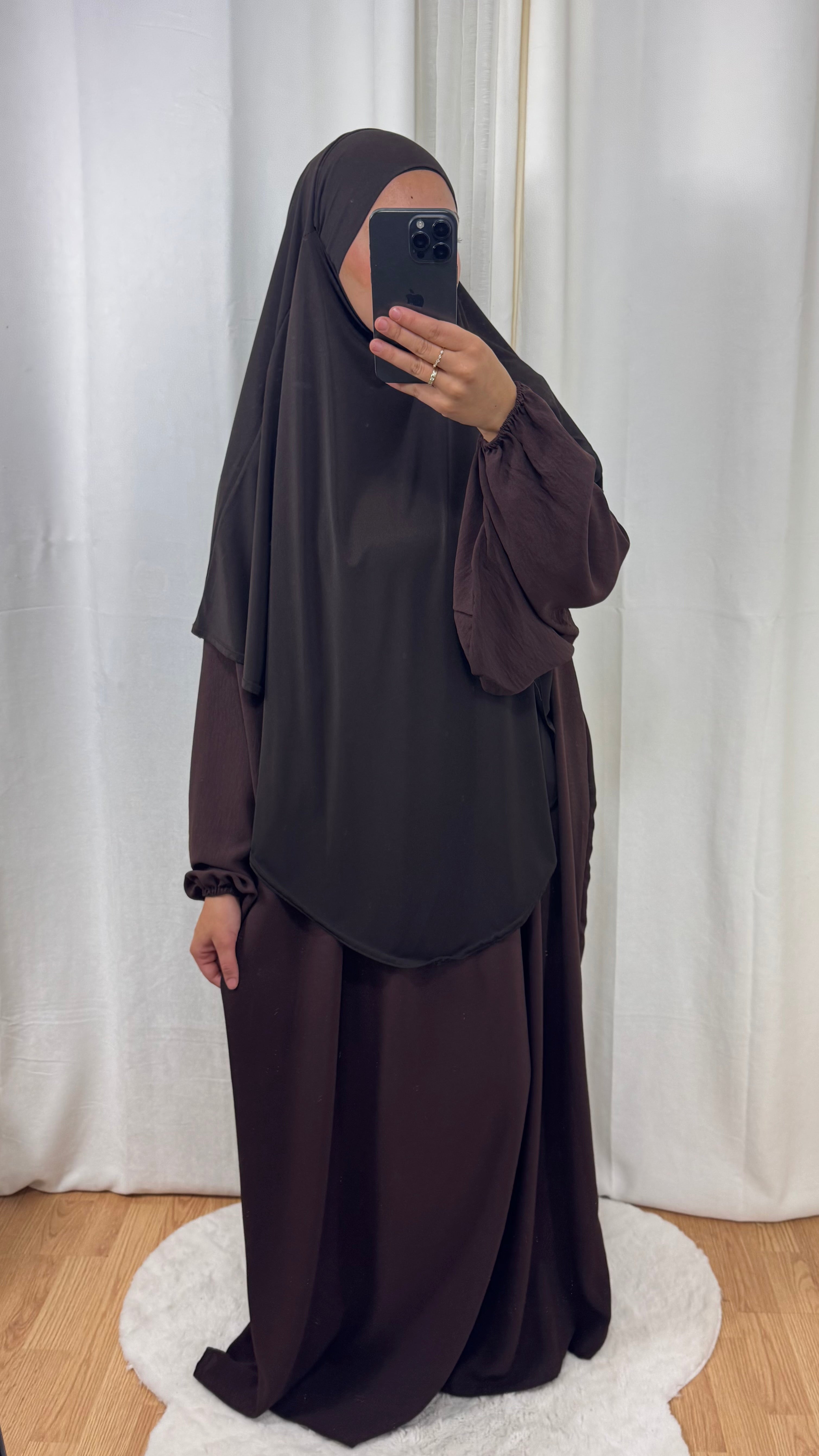 KHIMAR JERSEY - MARRON