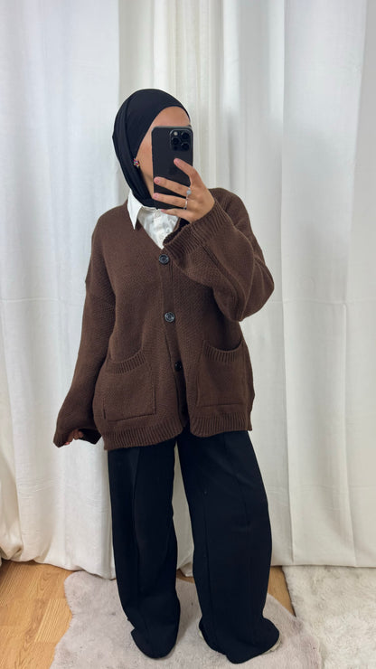CARDIGAN TANINA - MARRON
