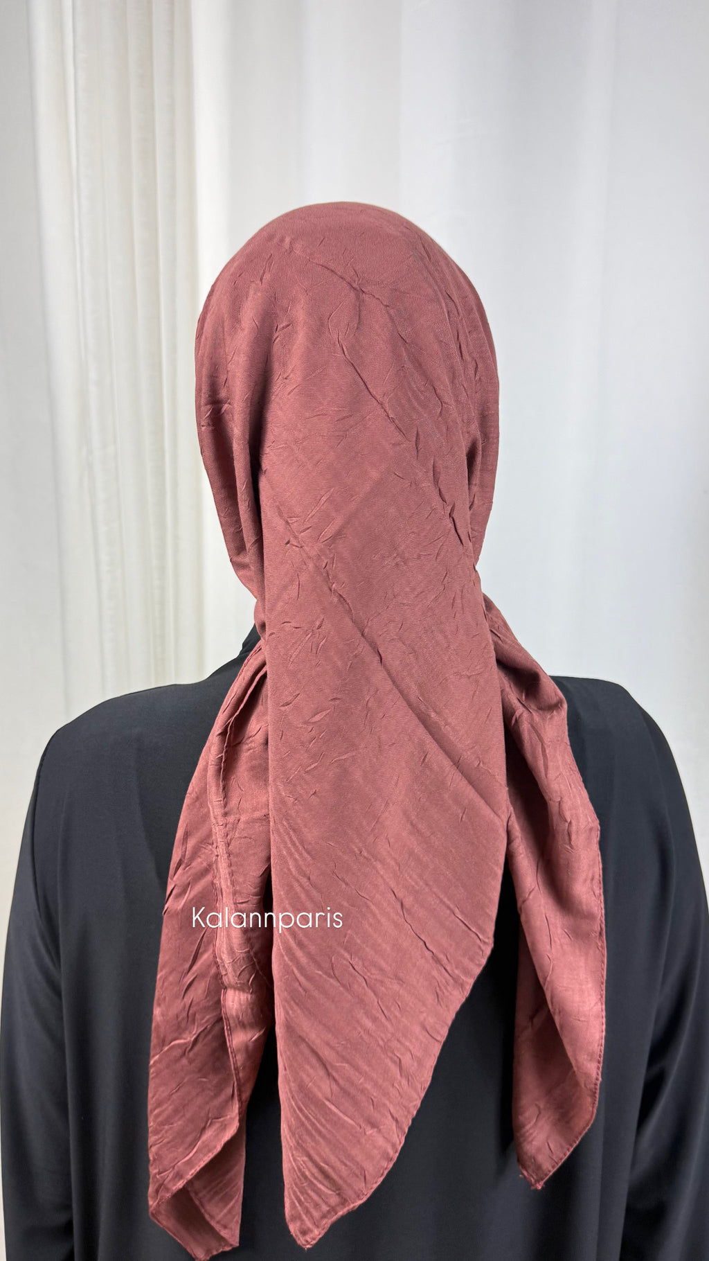 CARRÉ COTON BAMBOO - TERRACOTA FONCÉ