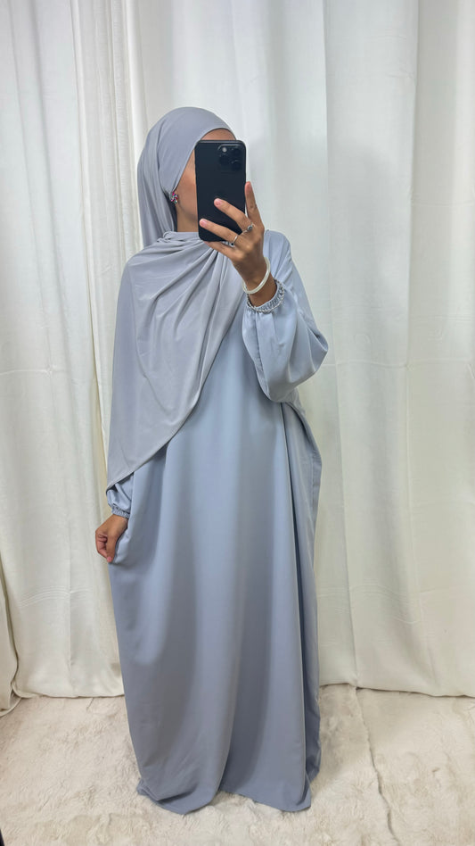 ABAYA BASIC - GRIS CLAIR