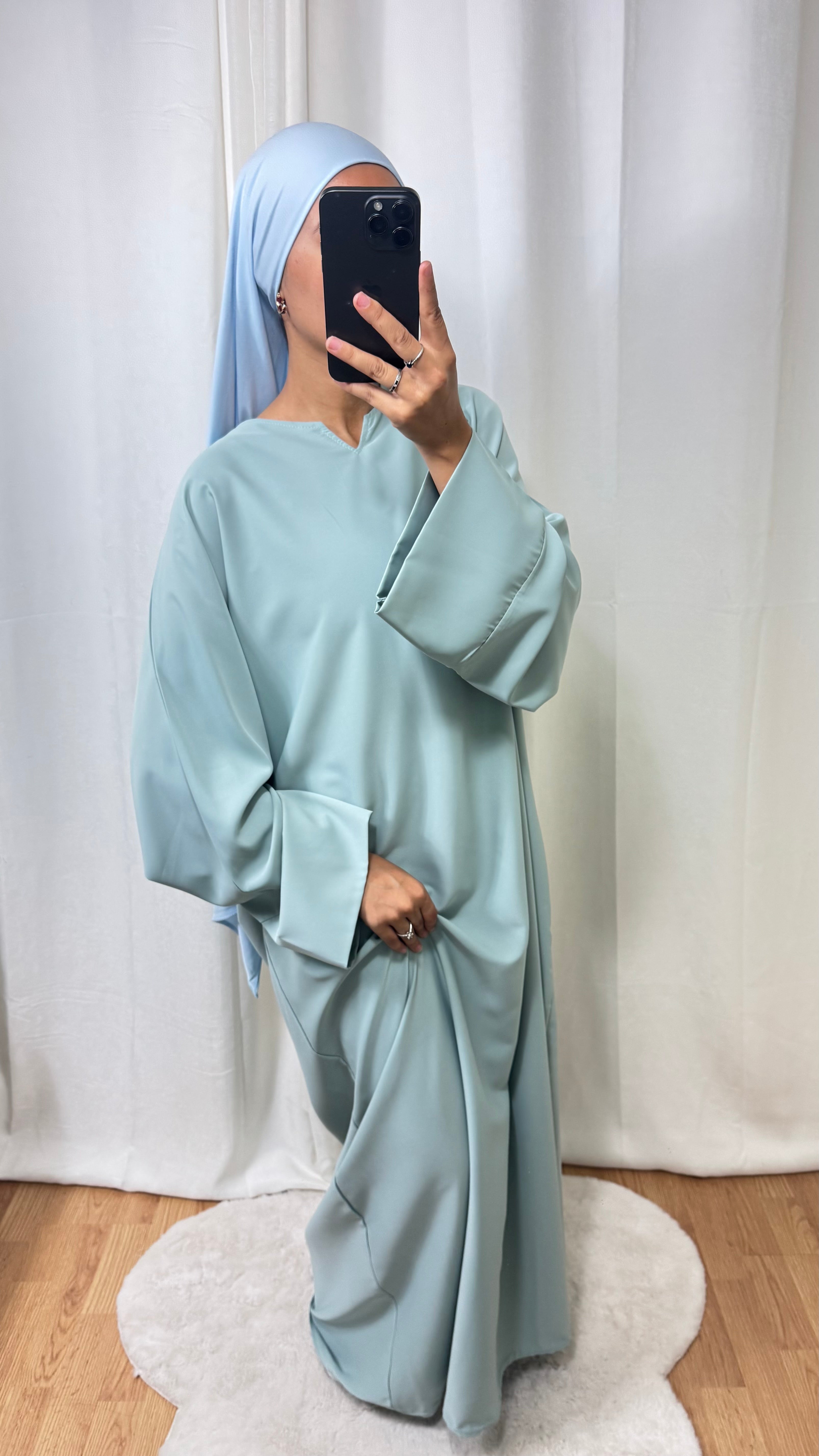 ABAYA AMBREEN - VERT D’EAU