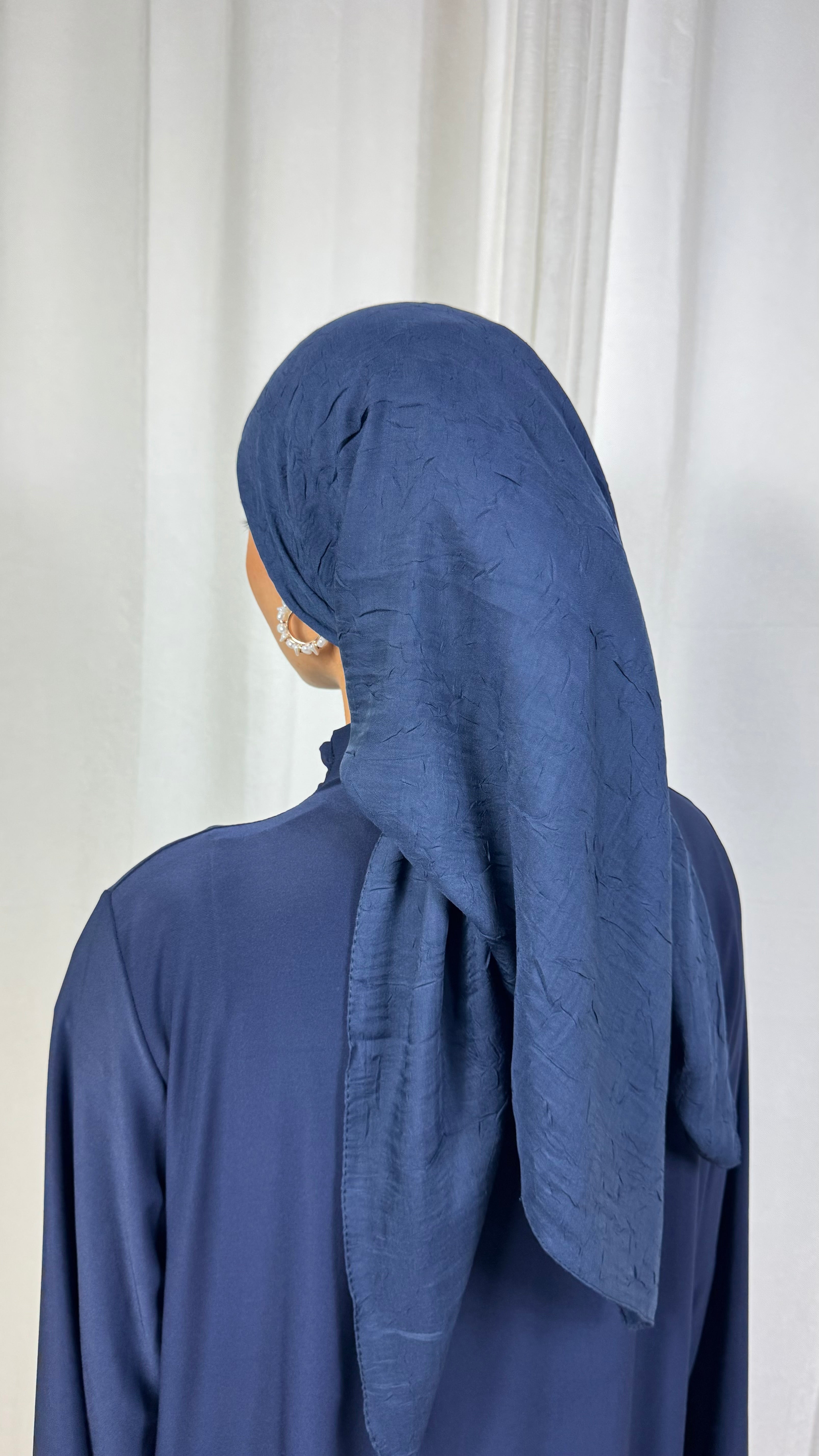 CARRÉ COTON BAMBOO - BLEU MARINE