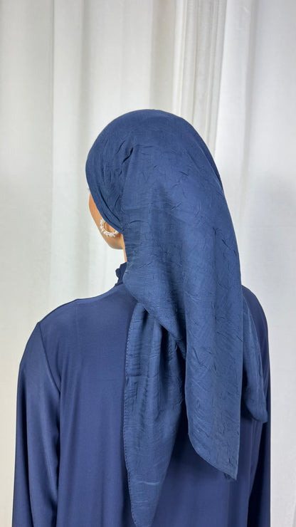 CARRÉ COTON BAMBOO - BLEU MARINE