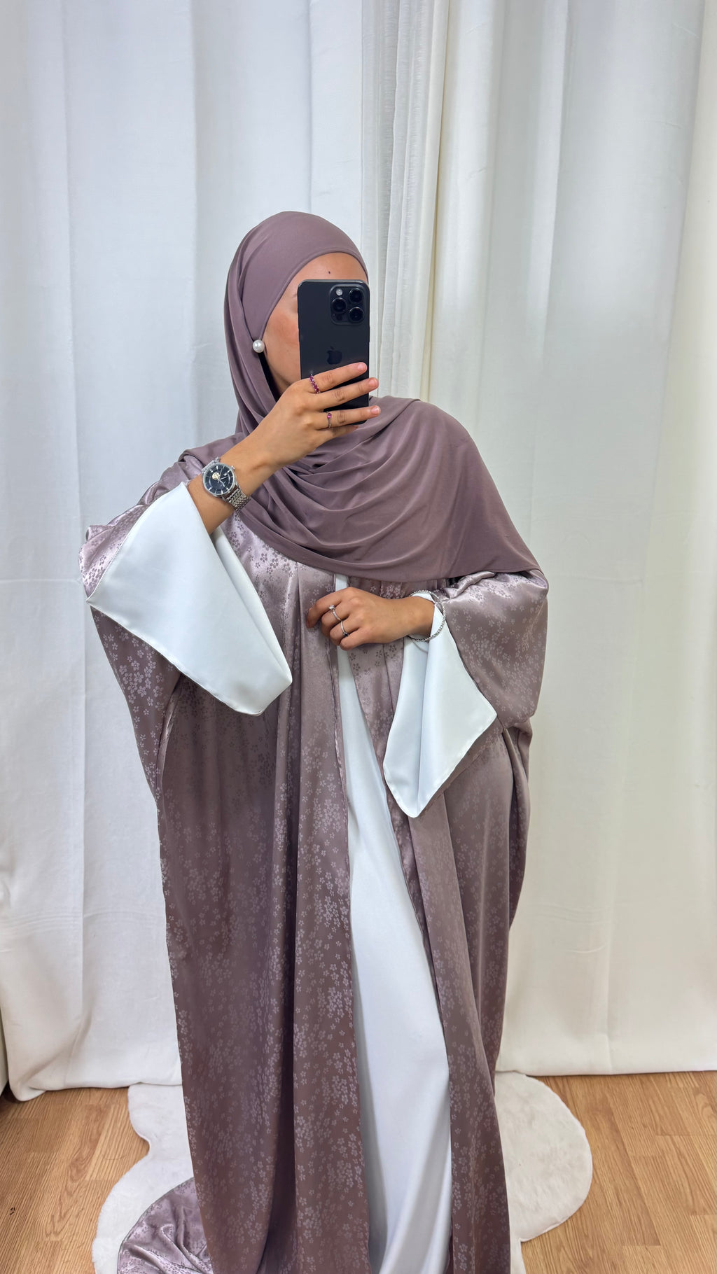 KIMONO CRÉATION FLEUR - TAUPE ROSÉ