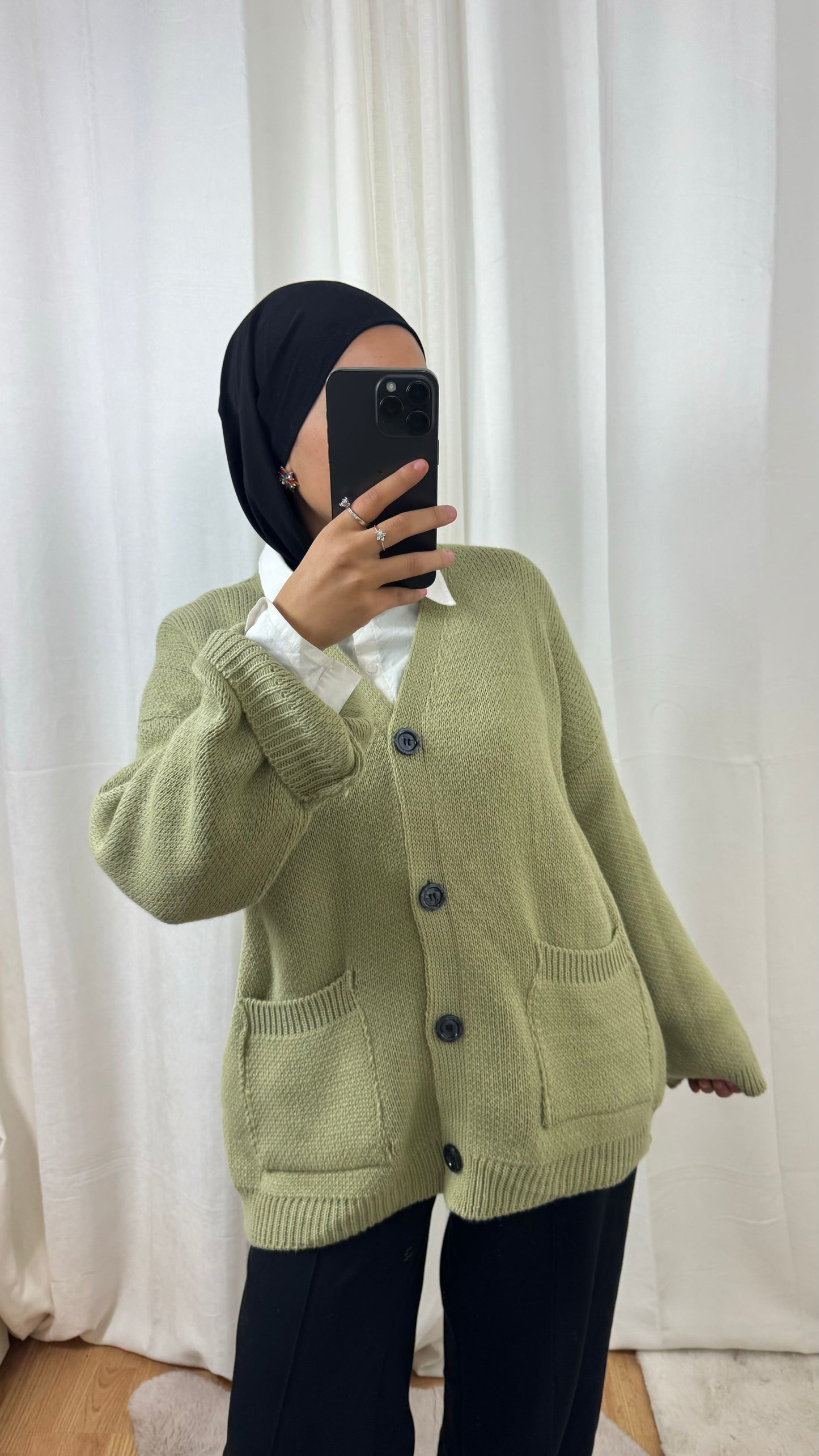 CARDIGAN TANINA - KAKI ANIS