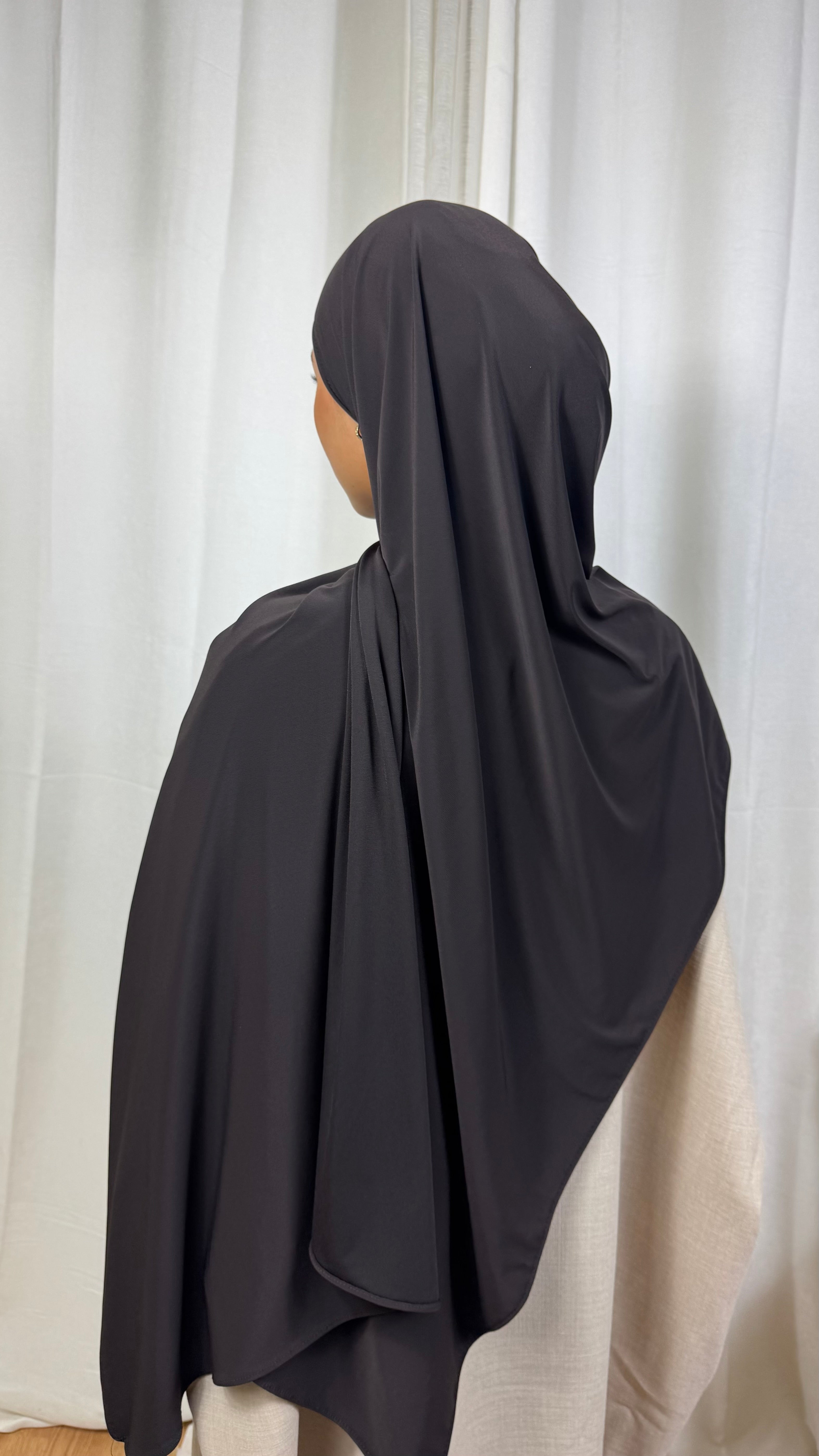 HIJAB JERSEY PREMIUM - MARRON FONCÉ