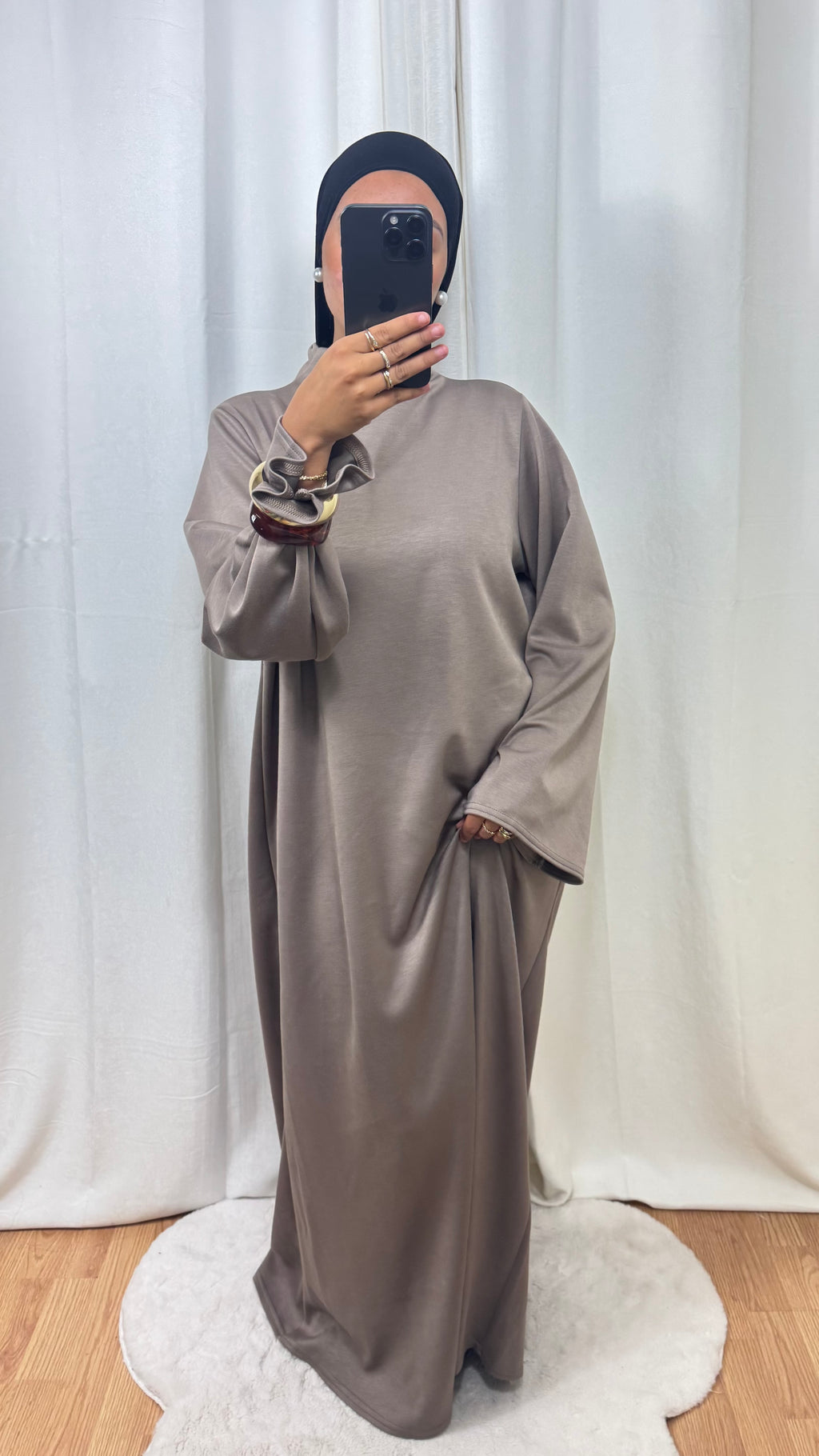 ABAYA HIVER - TAUPE