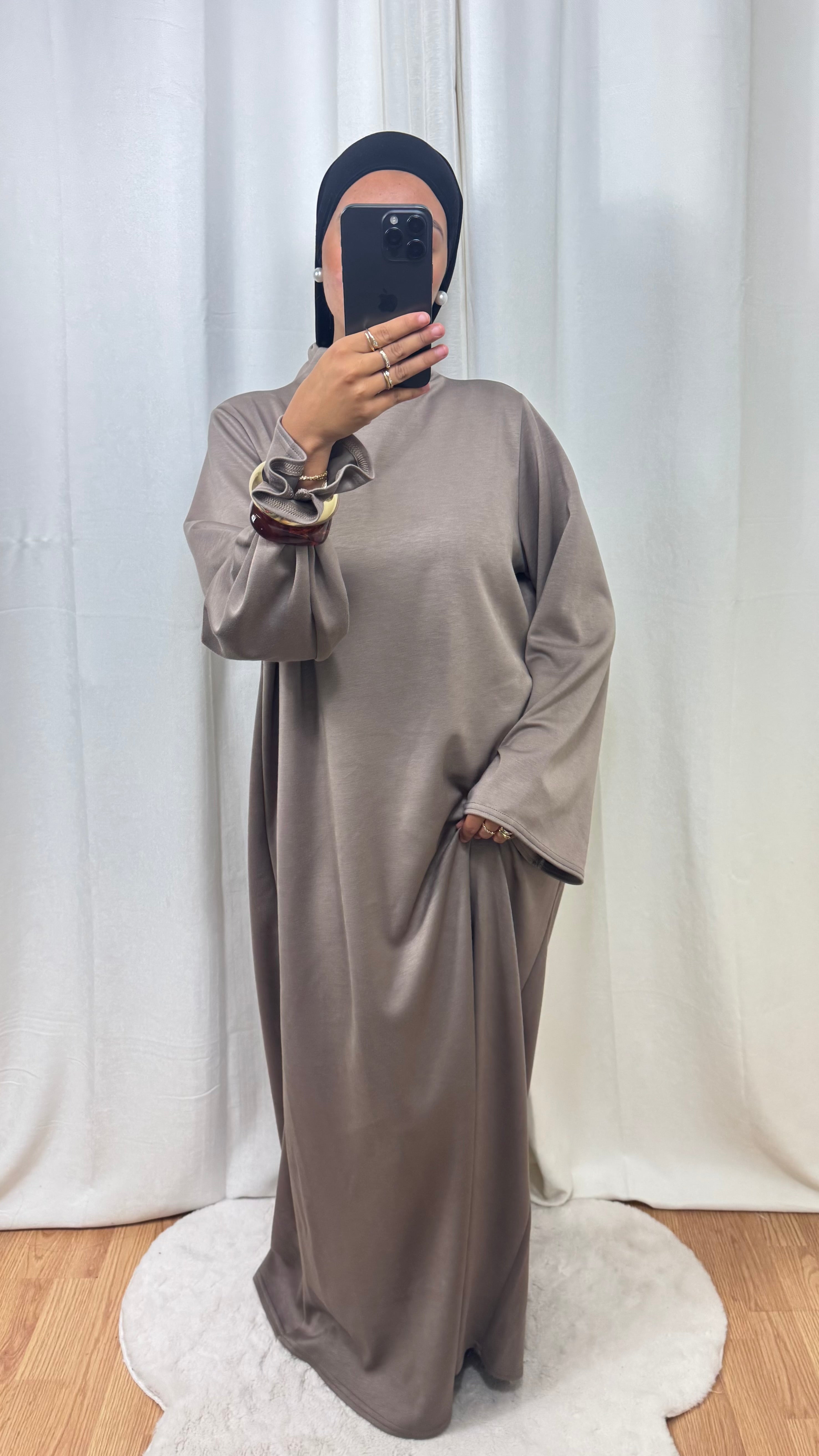 ABAYA HIVER - TAUPE
