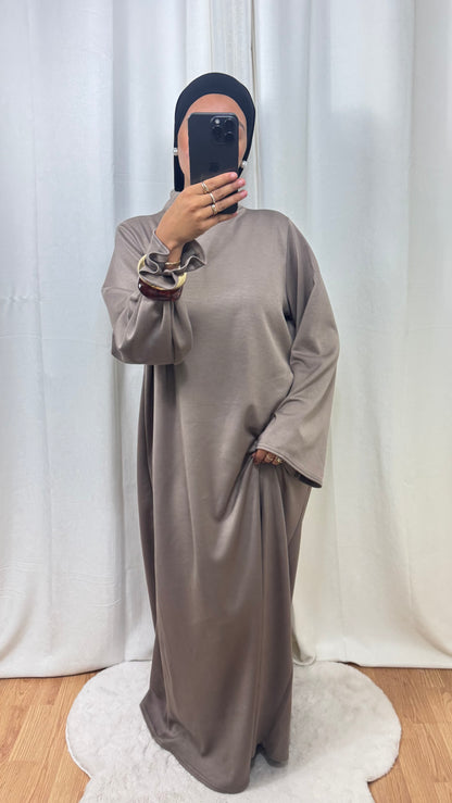 ABAYA HIVER - TAUPE