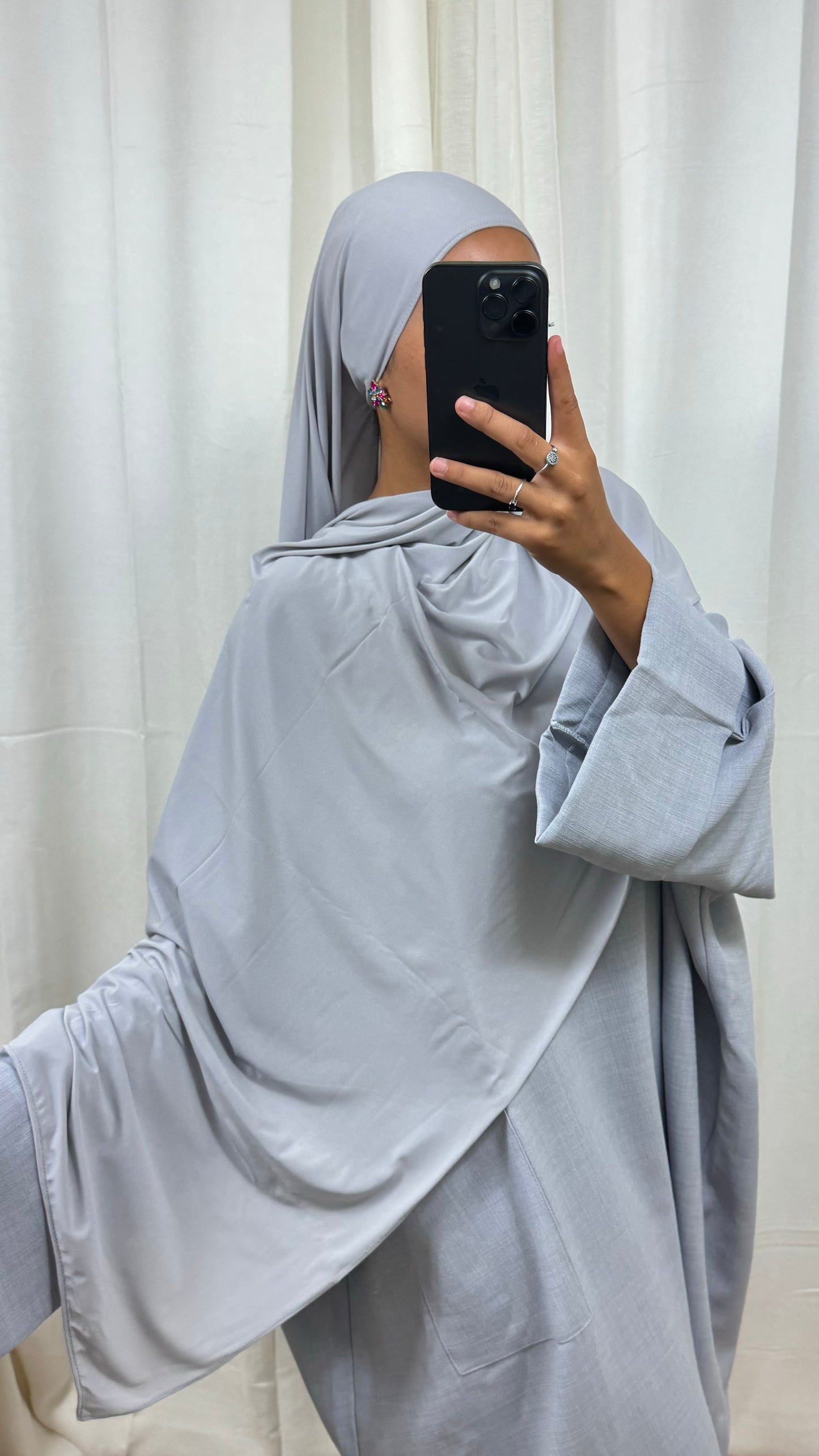 HIJAB JERSEY PREMIUM - GRIS CLAIR