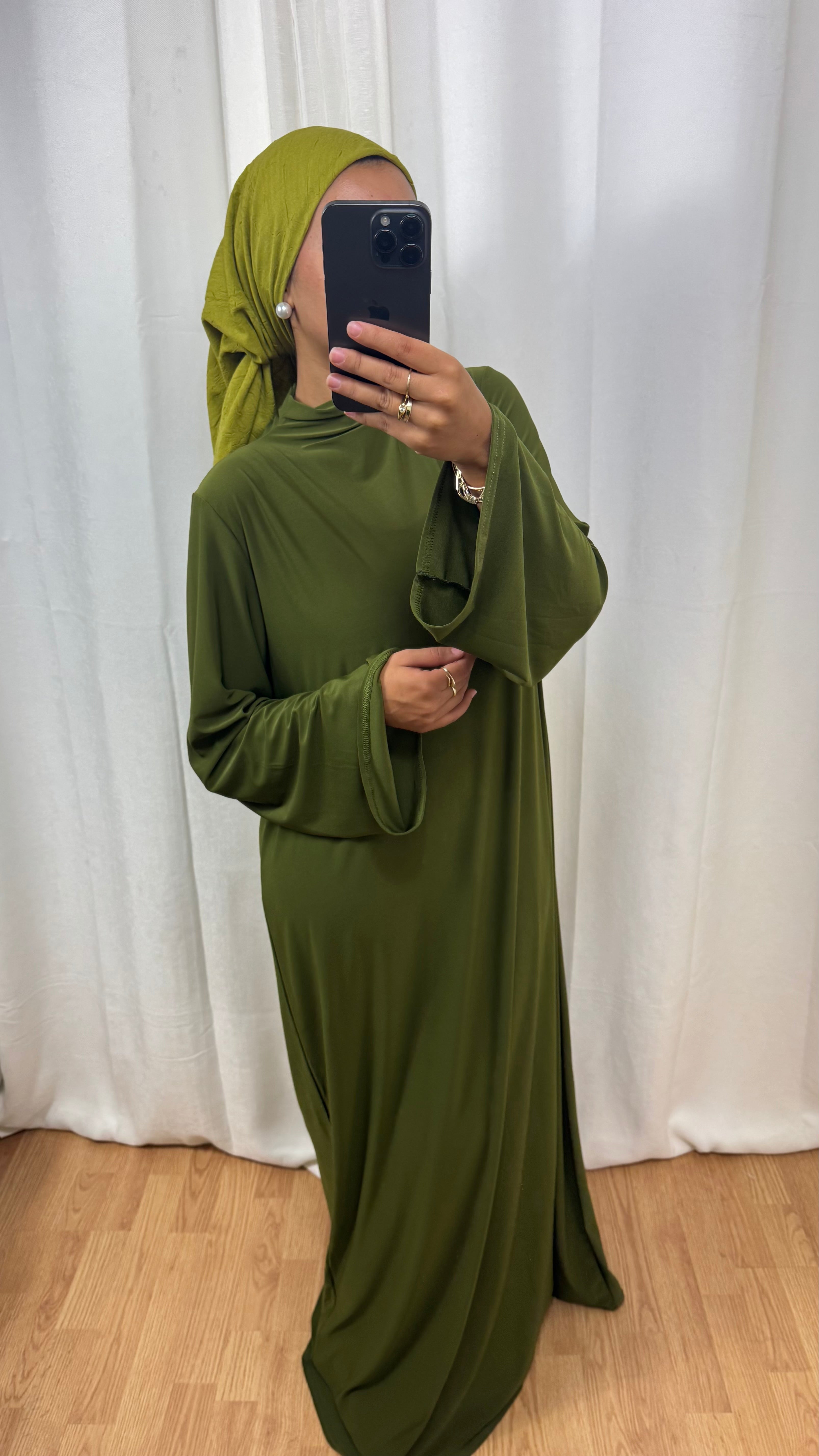 ABAYA JERSEY PREMIUM DE LUXE - OLIVE