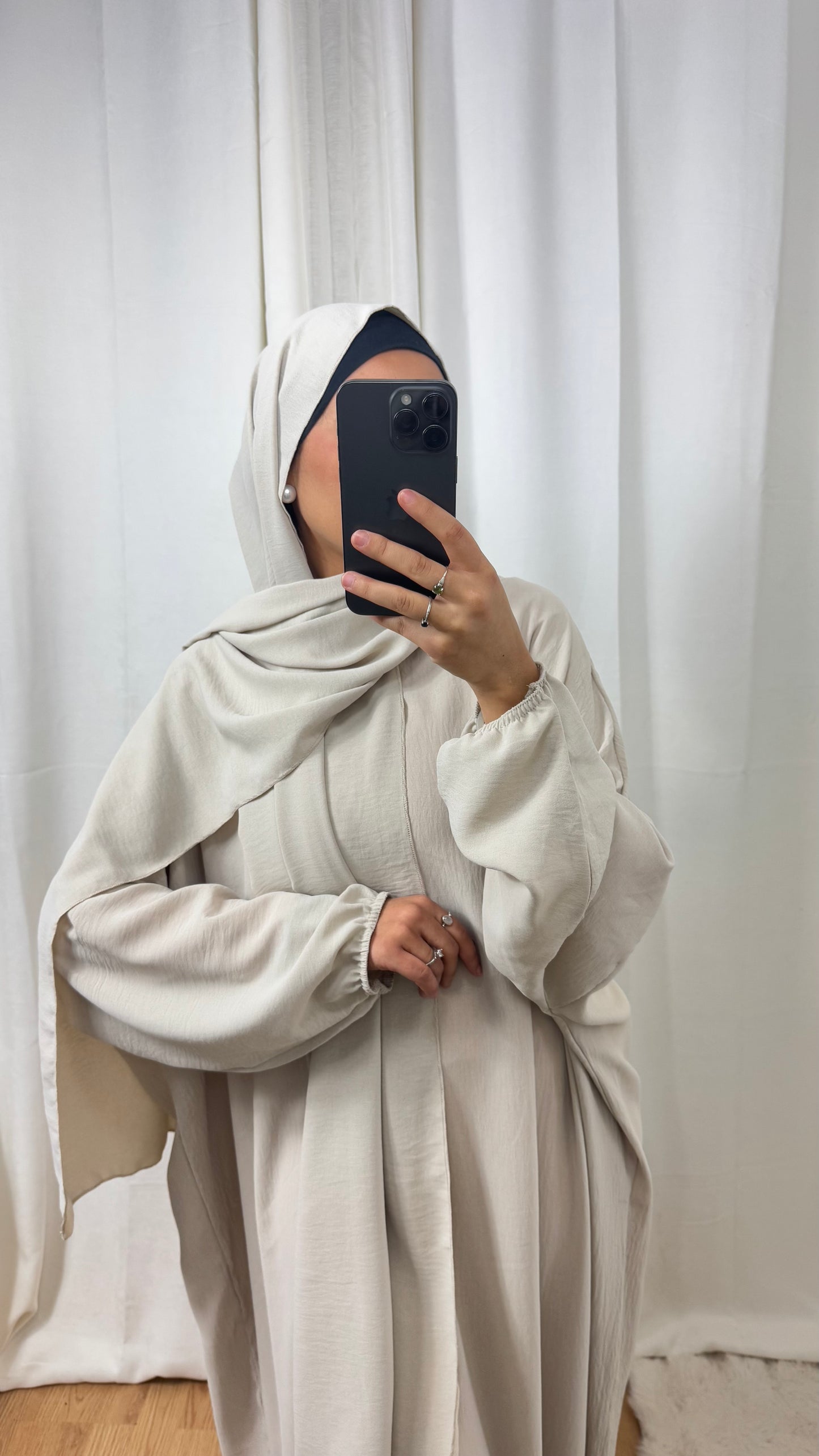 ABAYA VOILE INTÉGRÉ JAZZ - BEIGE