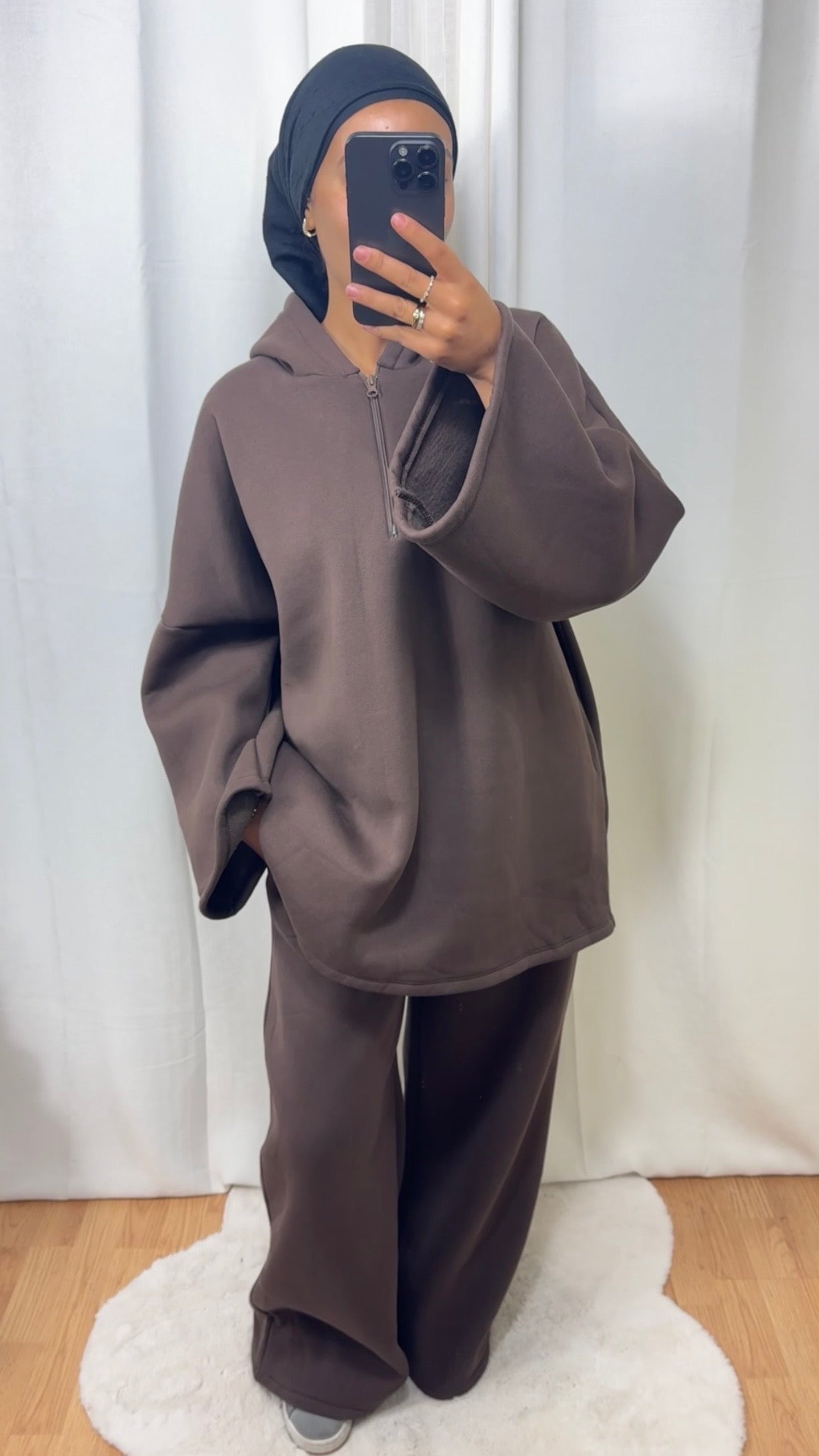 ENSEMBLE JOGGING OVERSIZE - MARRON
