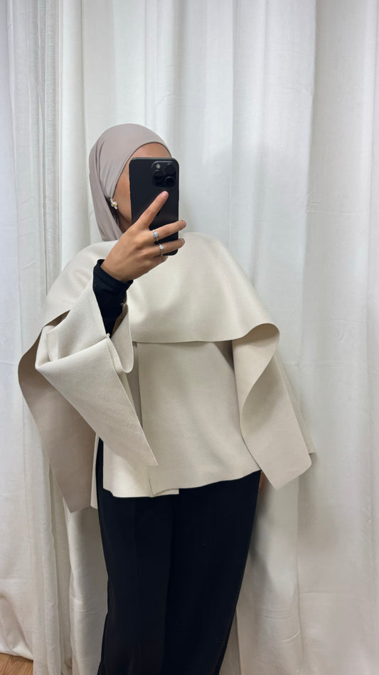 VESTE CAPE - BEIGE